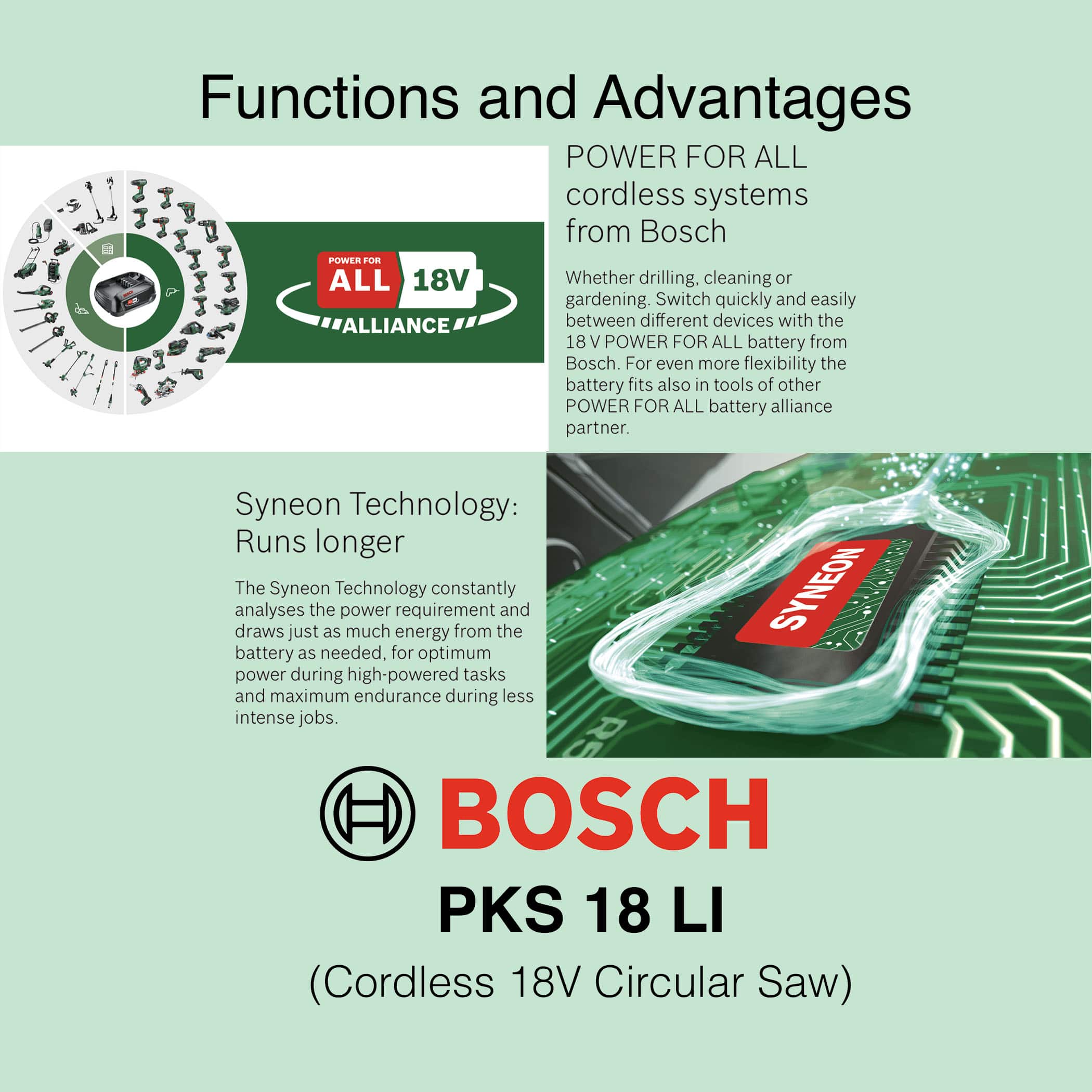 Bosch PKS 18 LI - Cordless Circular Saw - Image 3
