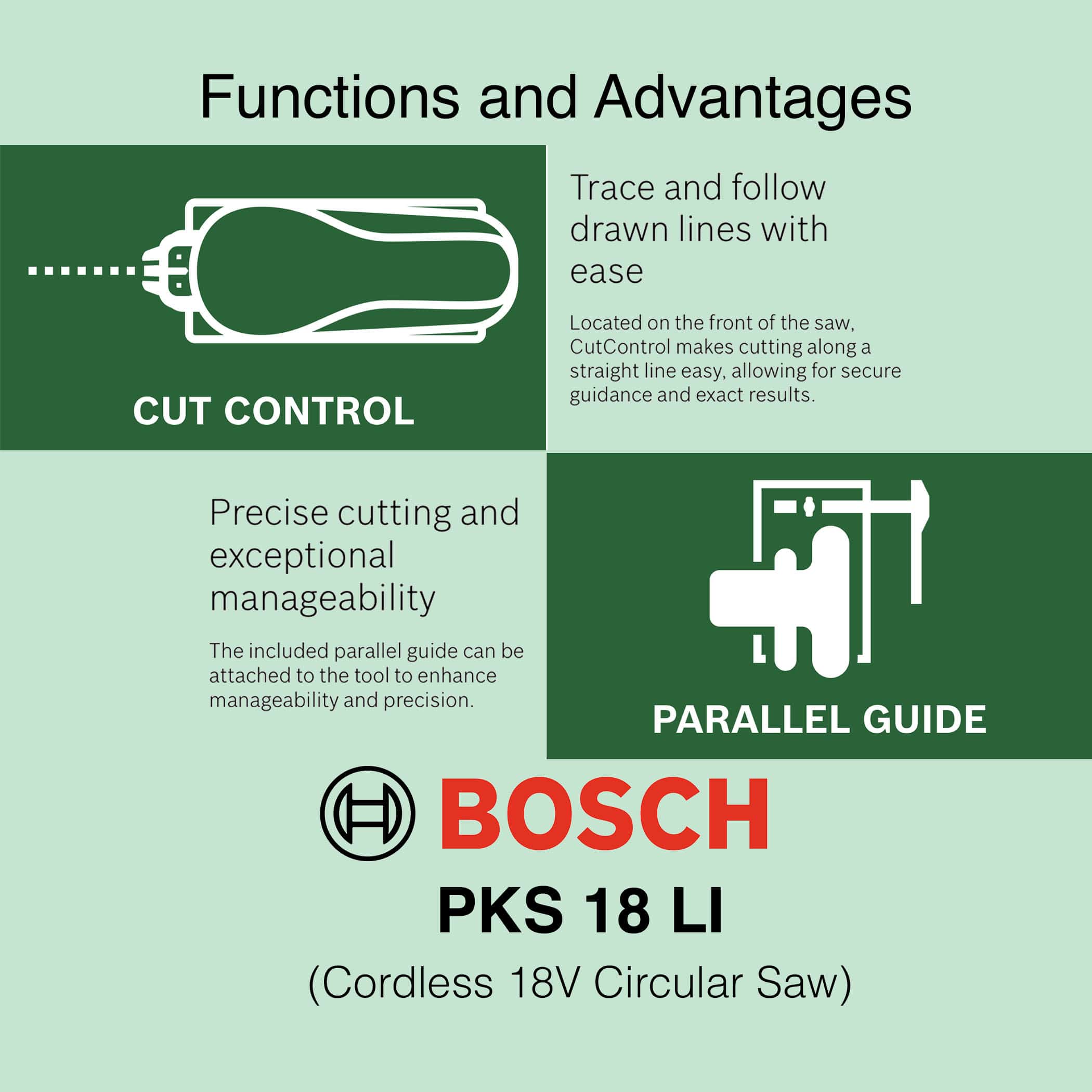 Bosch PKS 18 LI - Cordless Circular Saw - Image 4