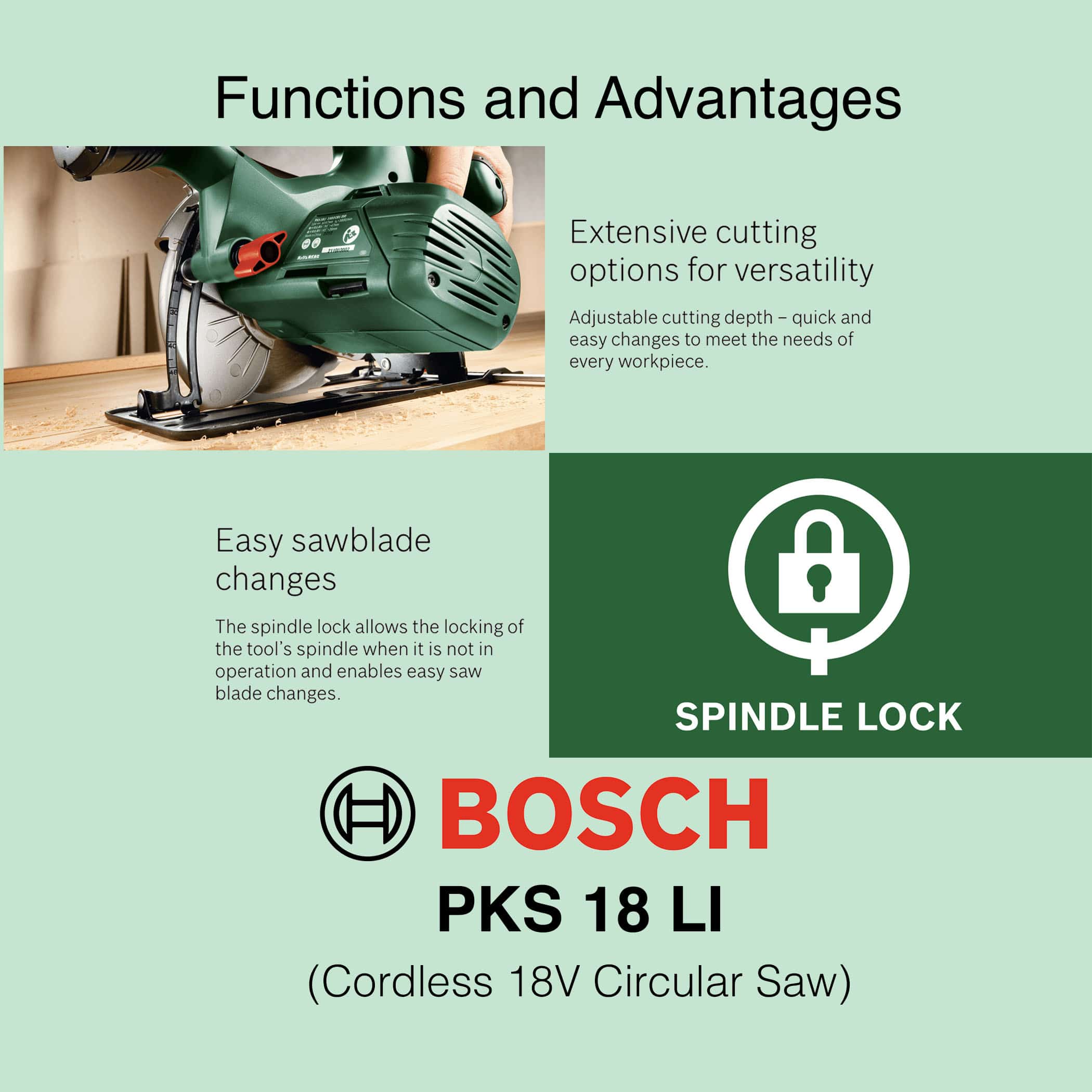 Bosch PKS 18 LI - Cordless Circular Saw - Image 5
