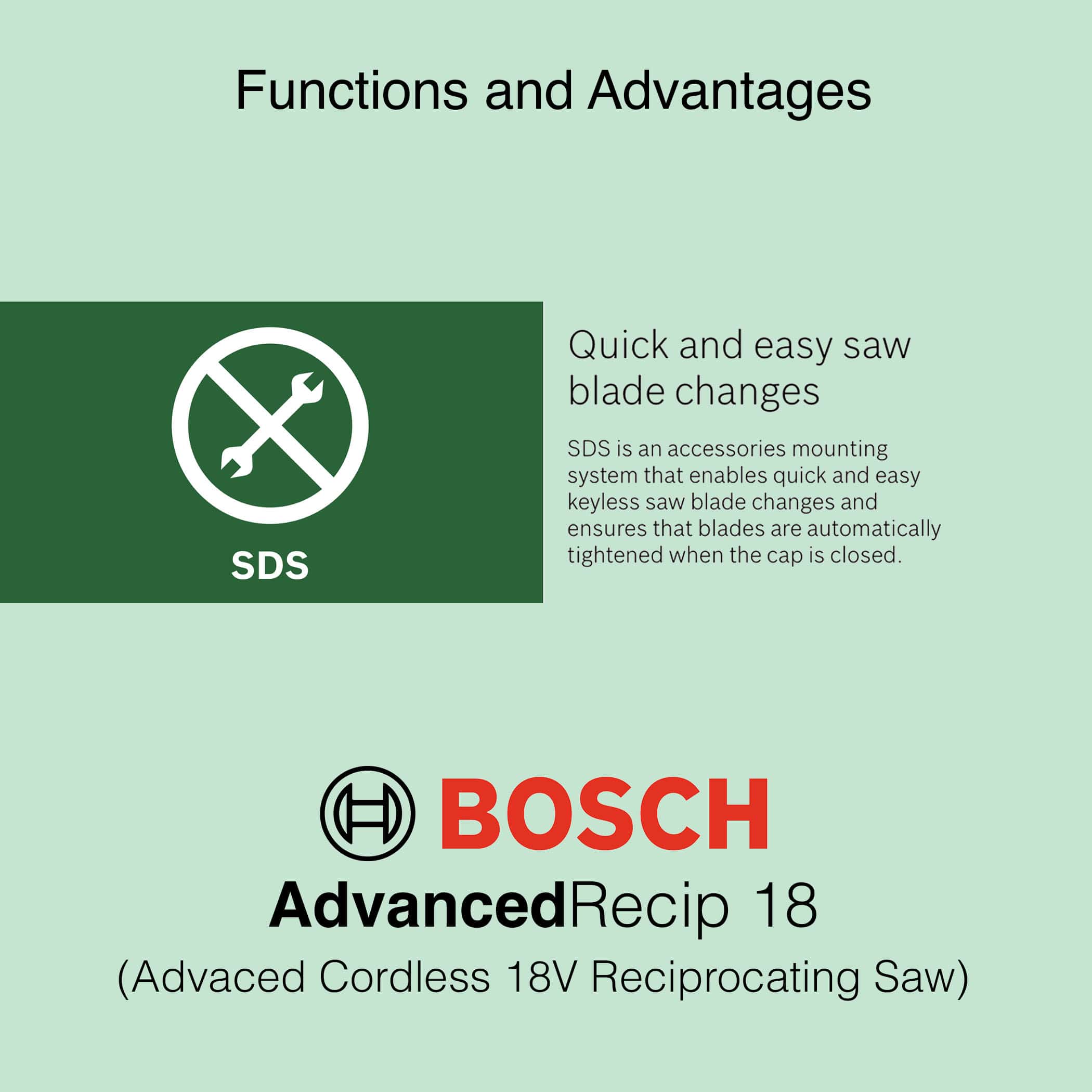 Bosch AdvancedRecip 18 - Cordless Reciprocating Saw - Image 9