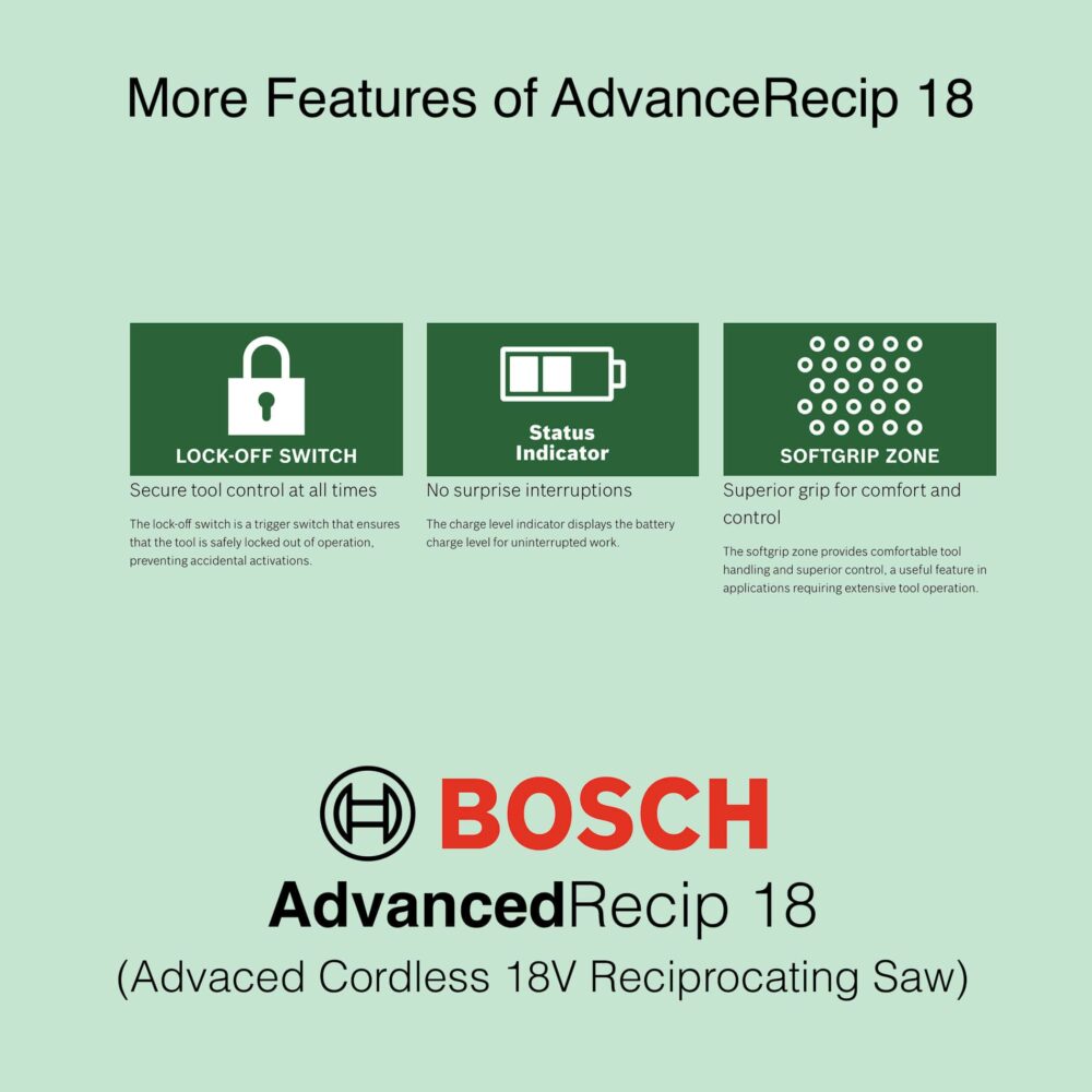 Bosch AdvancedRecip 18 - Cordless Reciprocating Saw