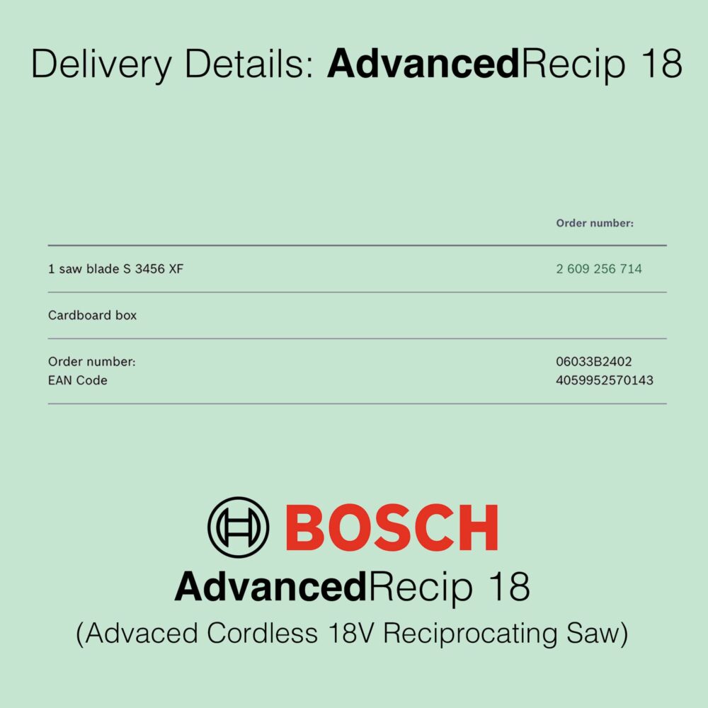 Bosch AdvancedRecip 18 - Cordless Reciprocating Saw