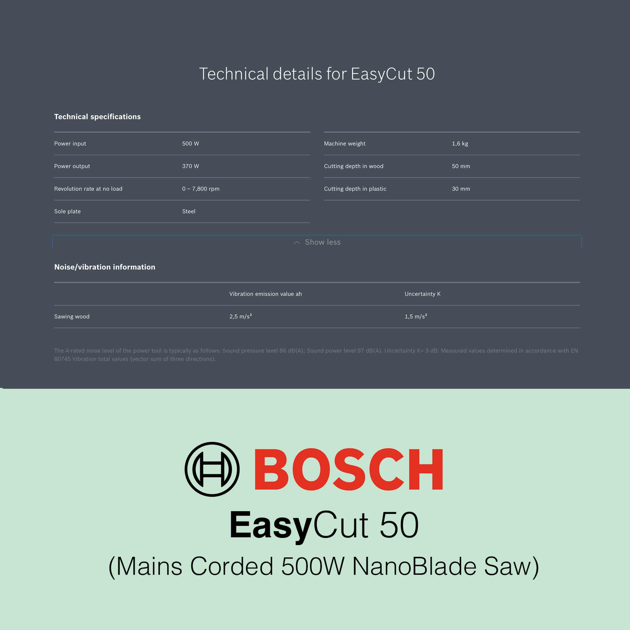 Bosch EasyCut 50 - Corded nanoBlade Saw - Image 12