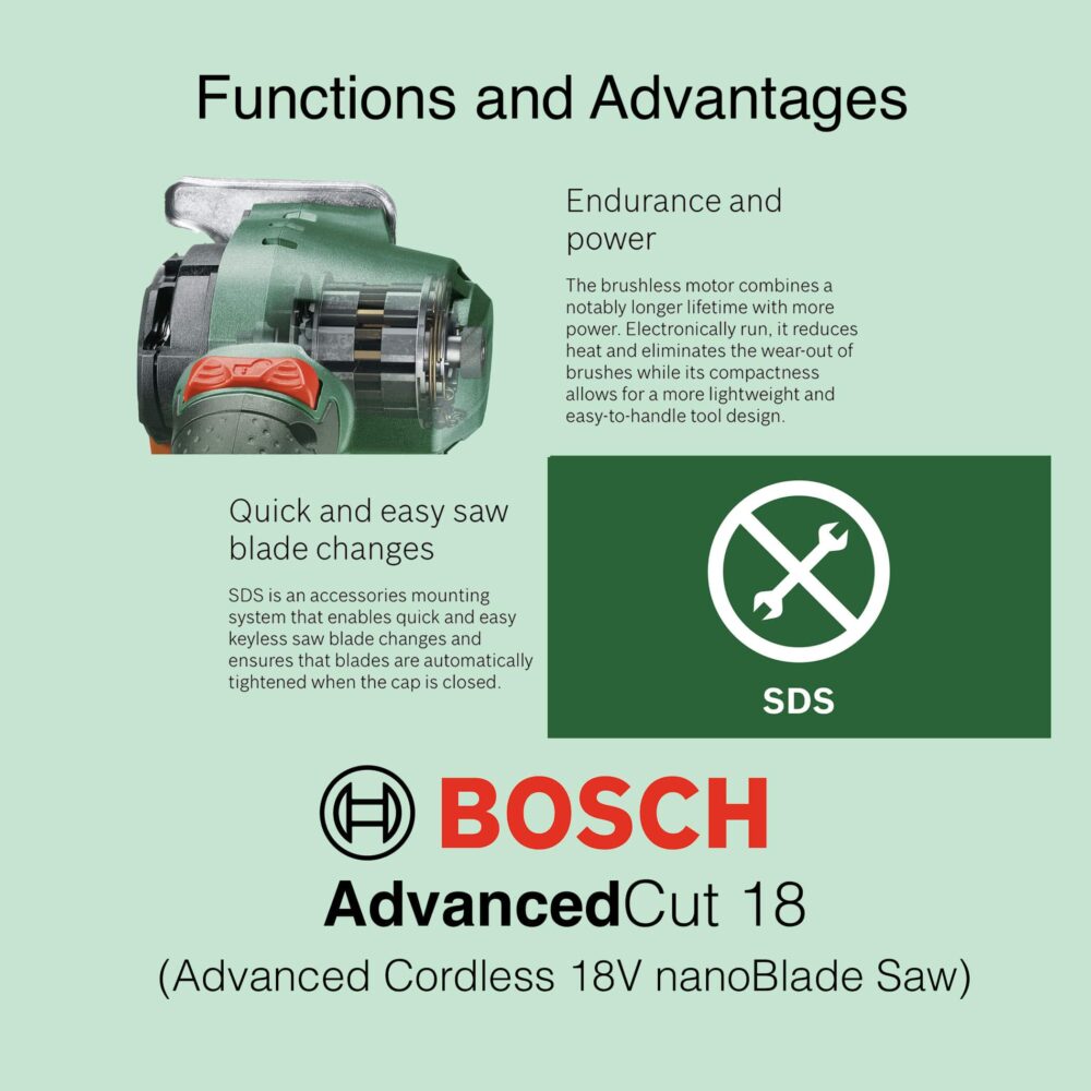 Bosch AdvancedCut 18 - Cordless nanoBlade Saw