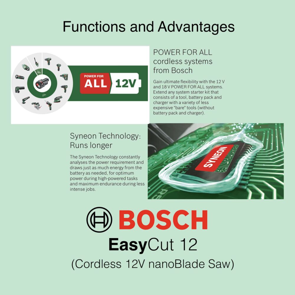 Bosch EasyCut 12 - Cordless NanoBlade Saw