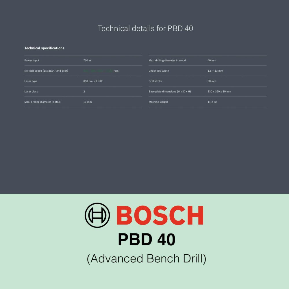 Bosch PBD 40 - Bench Drill