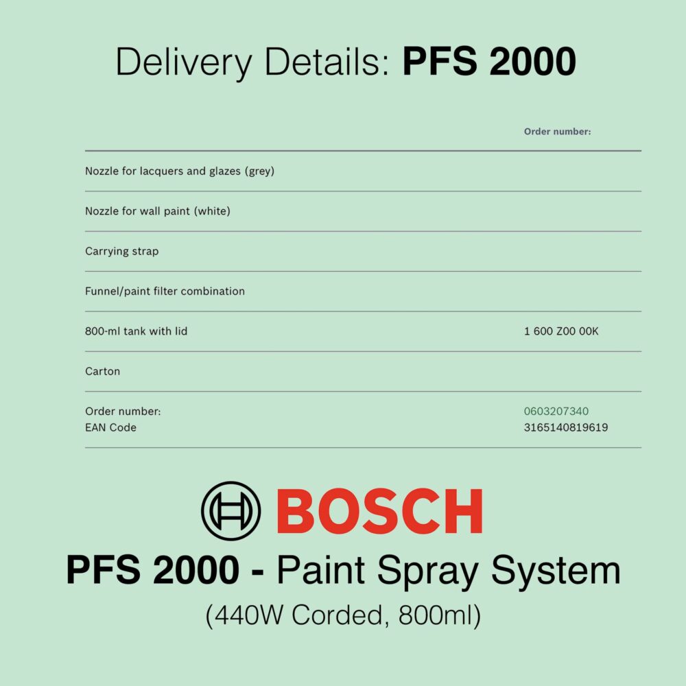 Bosch PFS 2000 - Paint Sprayer