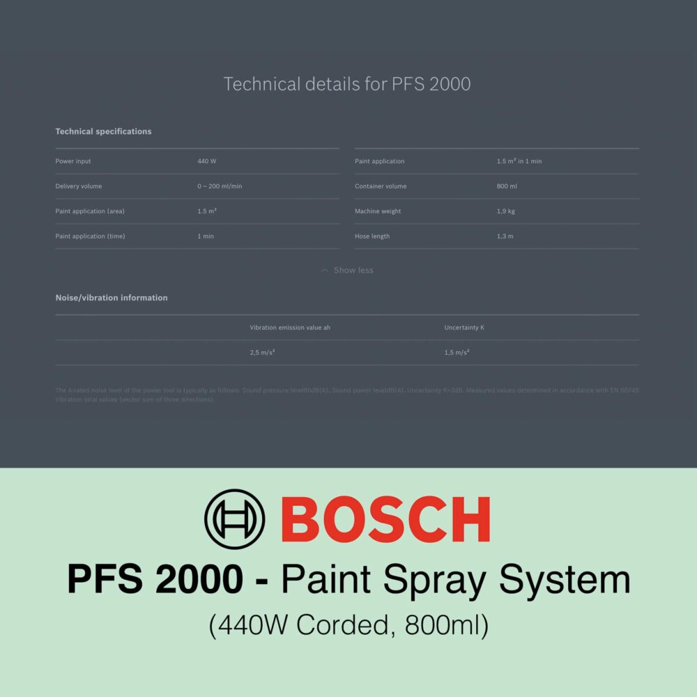 Bosch PFS 2000 - Paint Sprayer