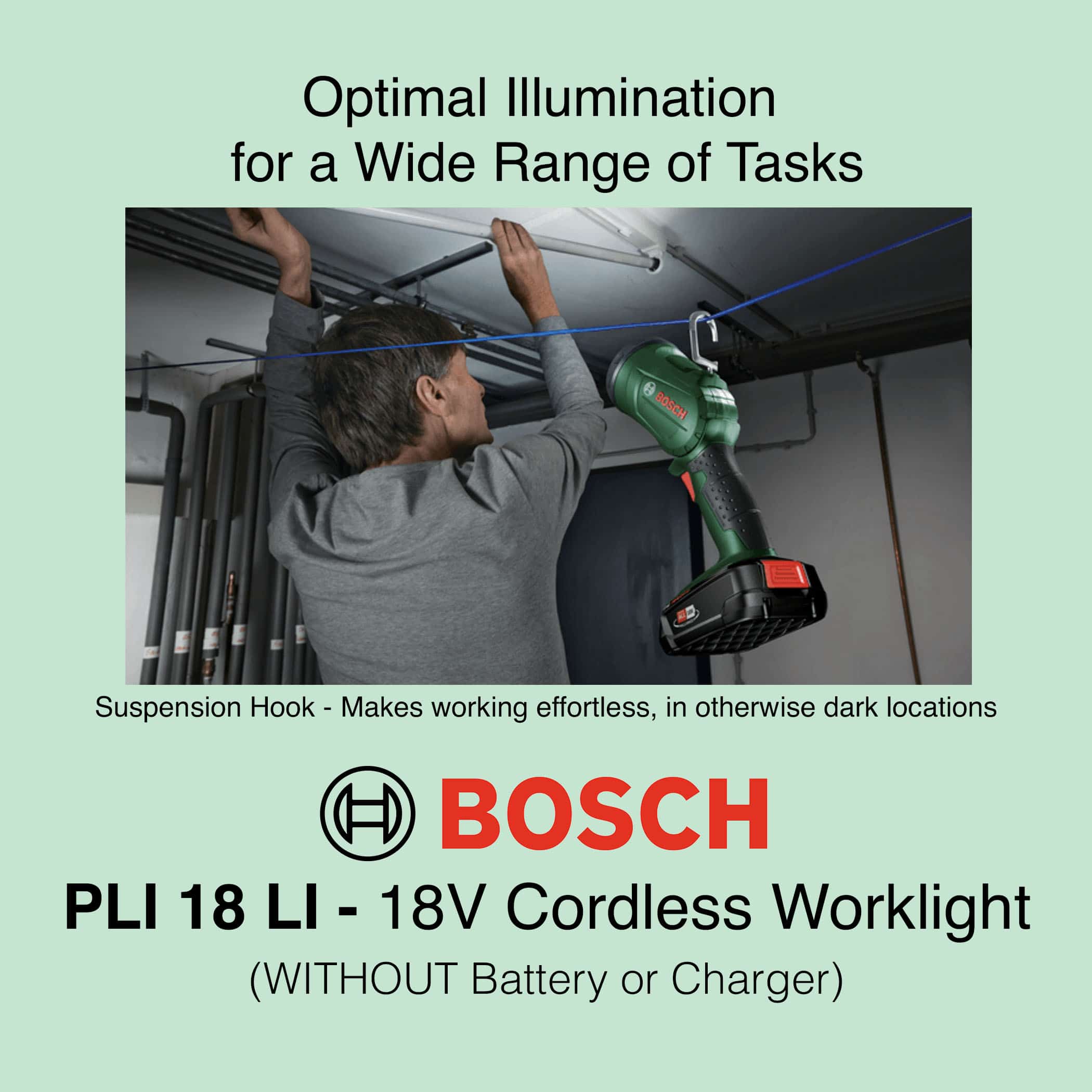 Bosch PLI 18 LI 18V Cordless Worklight - Image 5
