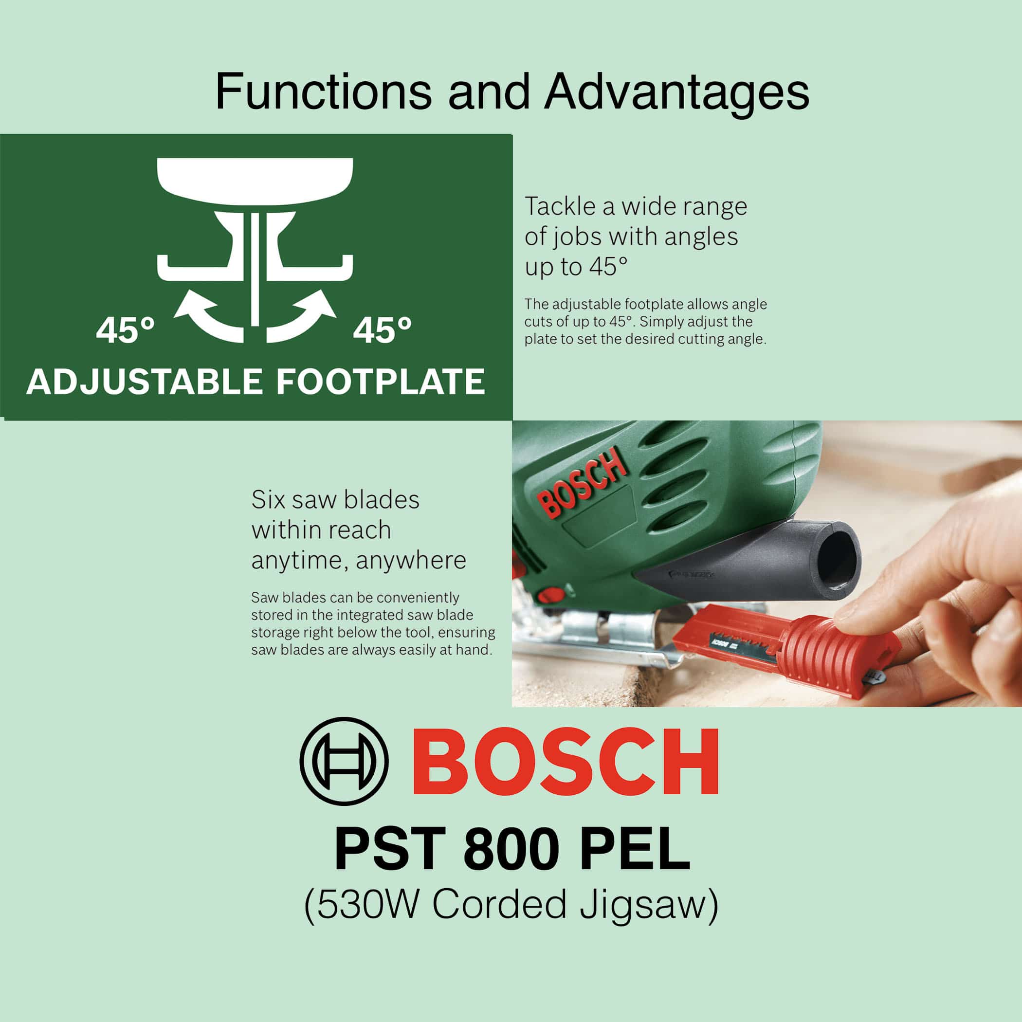 Bosch PST 800 PEL - Corded Jigsaw - Image 9