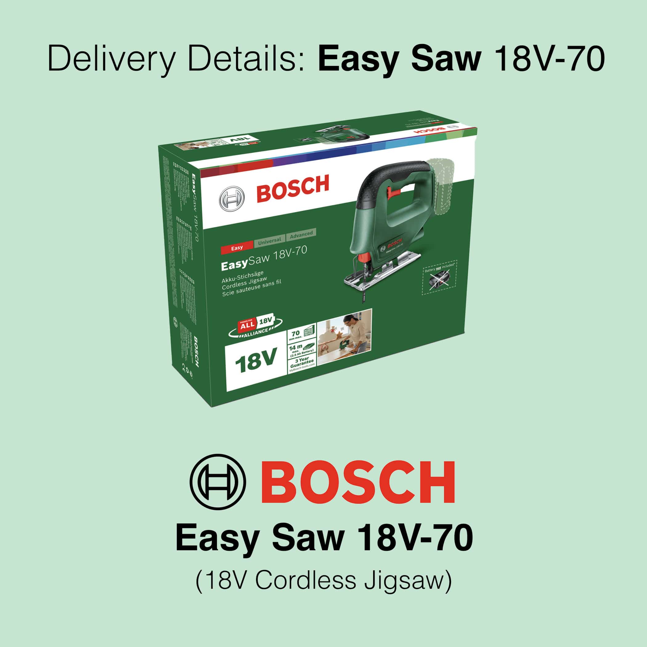 Bosch EasySaw 18V-70 - Cordless Jigsaw - Image 17