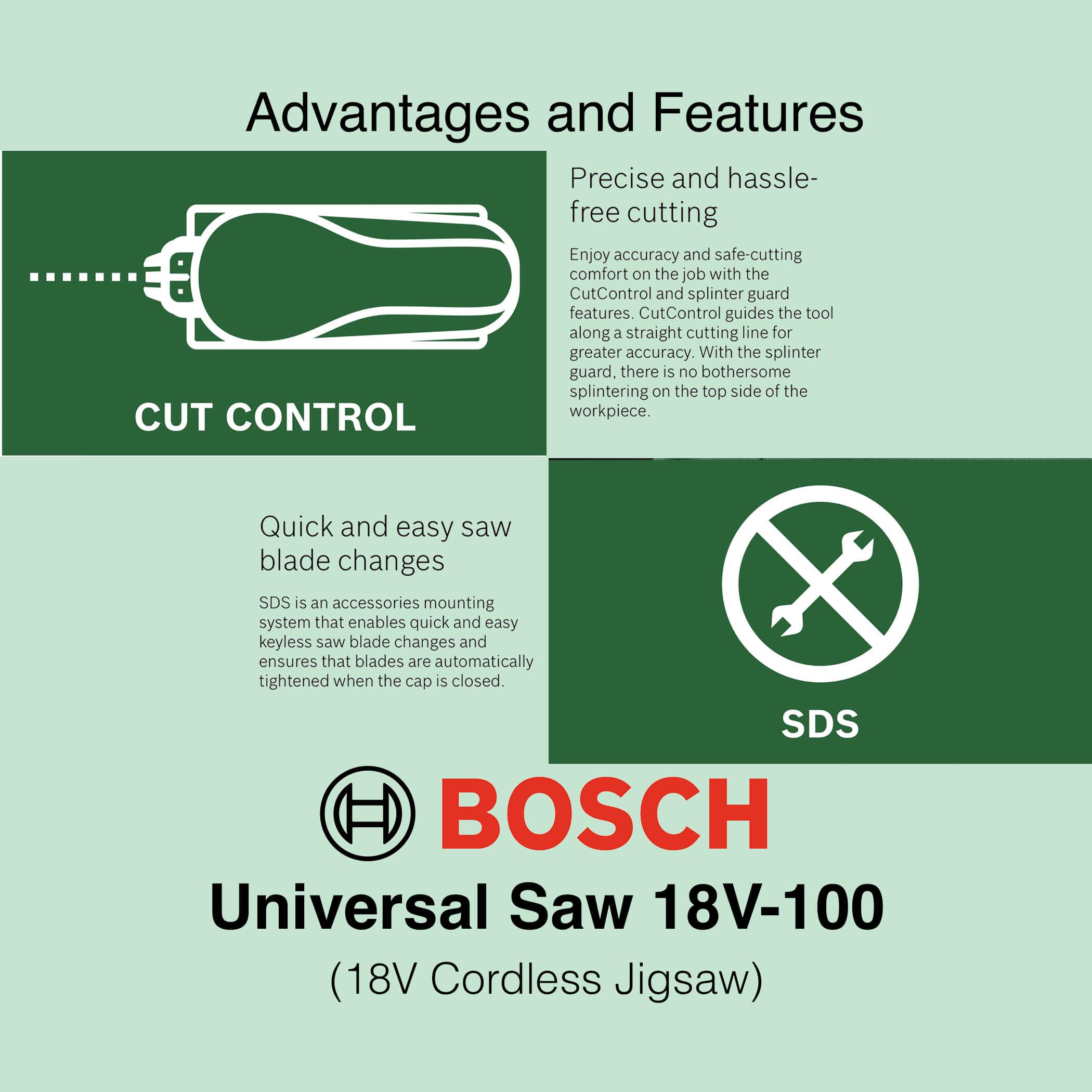 Bosch UniversalSaw 18V-100 - Cordless Jigsaw - Image 13