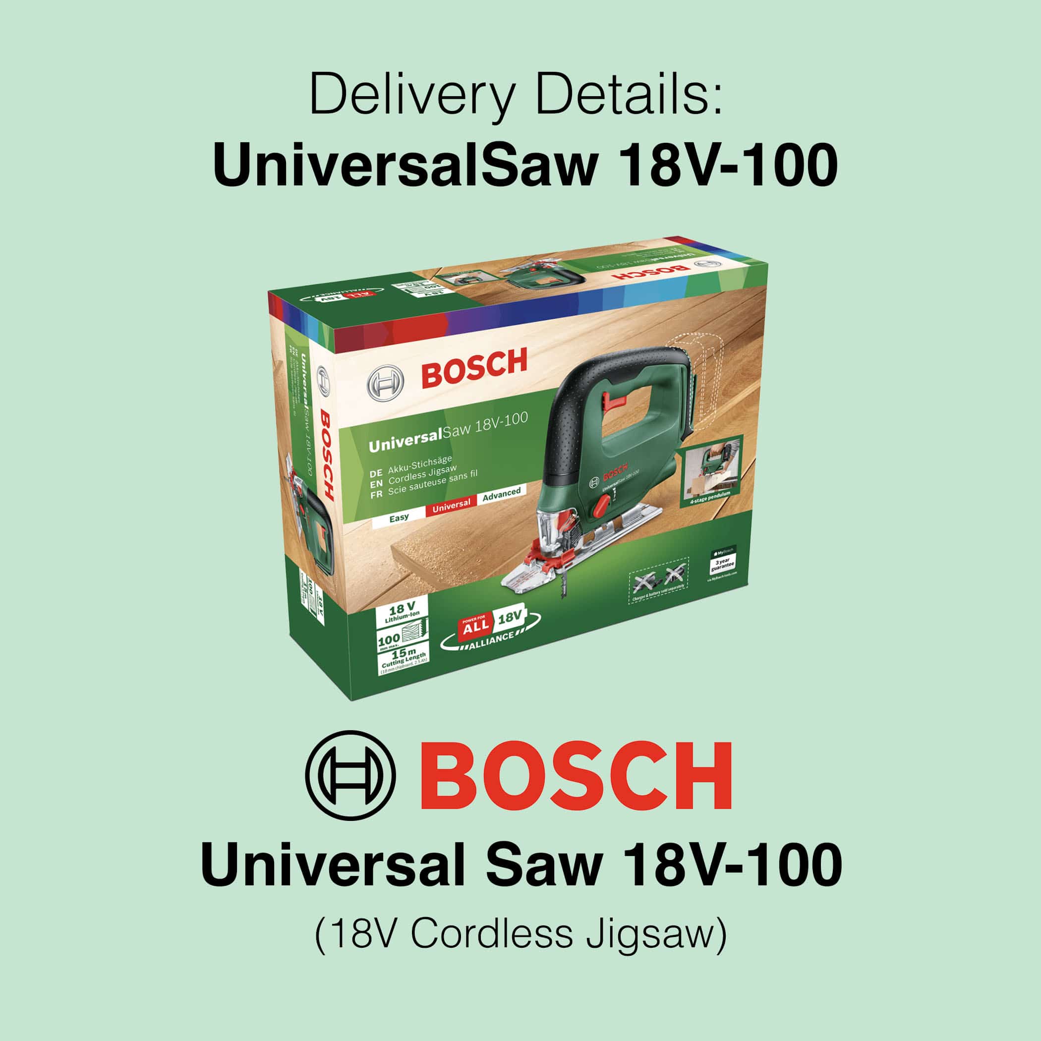 Bosch UniversalSaw 18V-100 - Cordless Jigsaw - Image 18