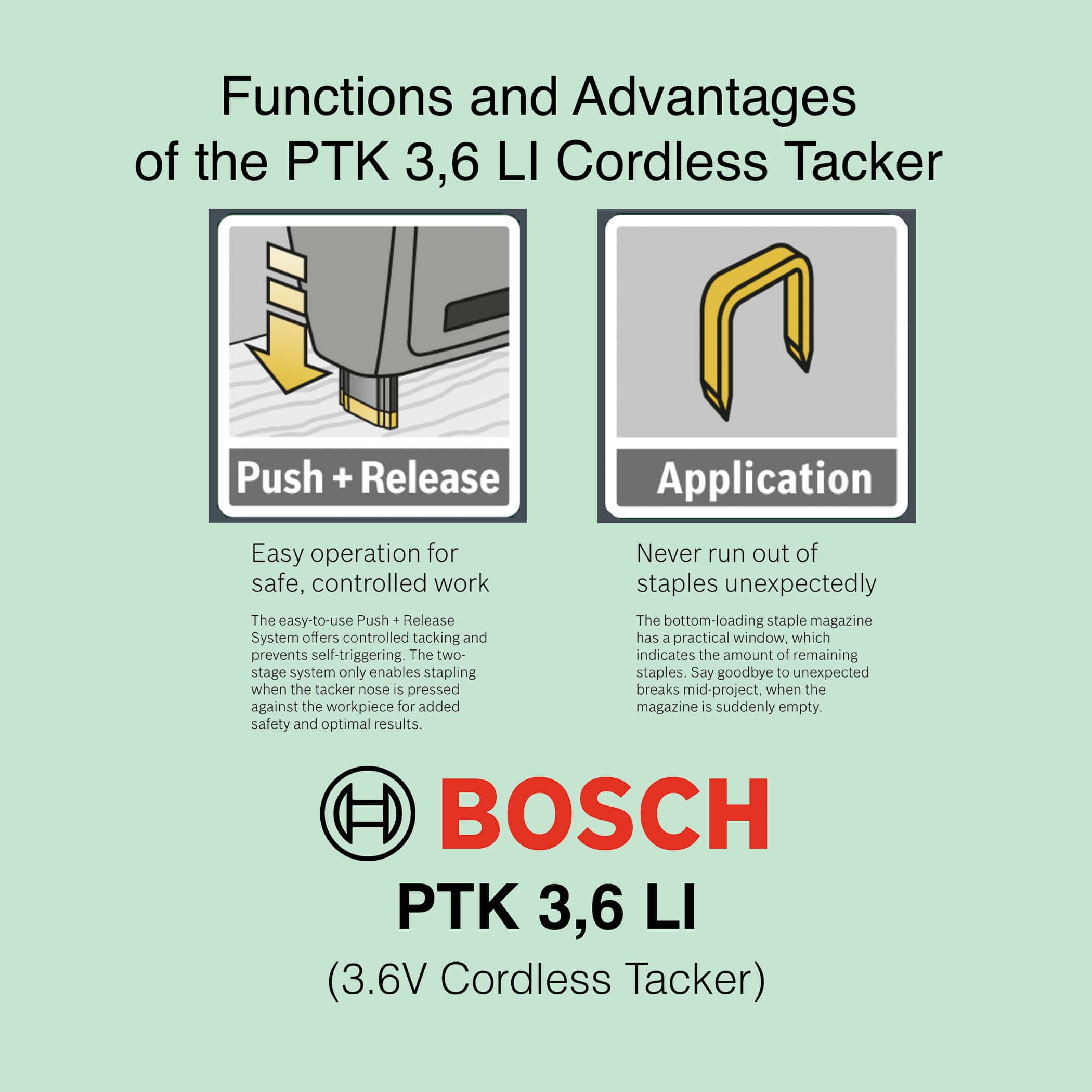 Bosch PTK 3.6 LI - Cordless Tacker - Image 8