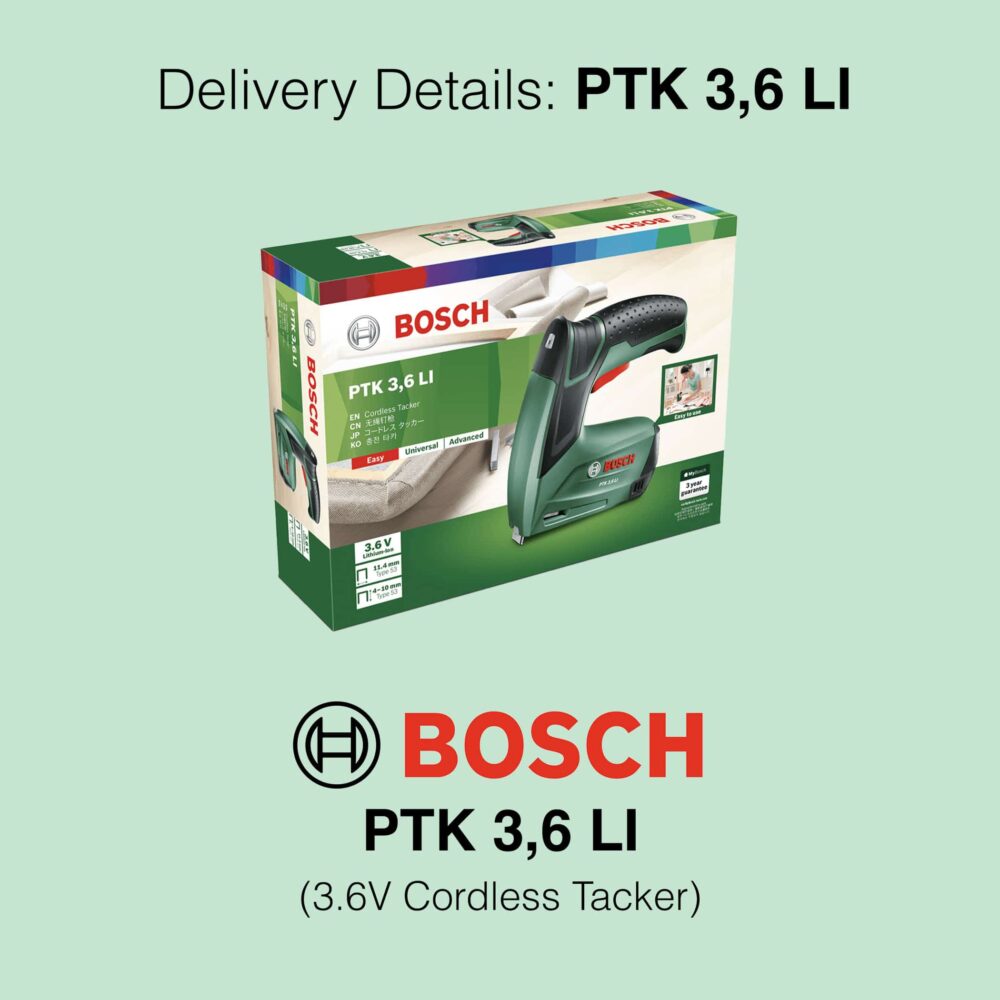 Bosch PTK 3.6 LI - Cordless Tacker