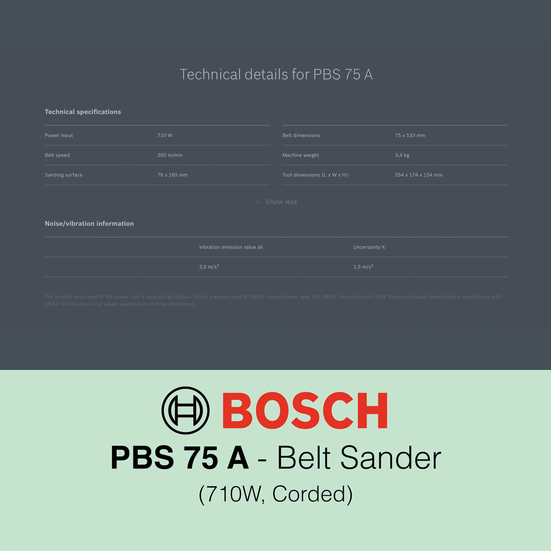 Bosch PBS 75 A - Belt Sander - Image 12