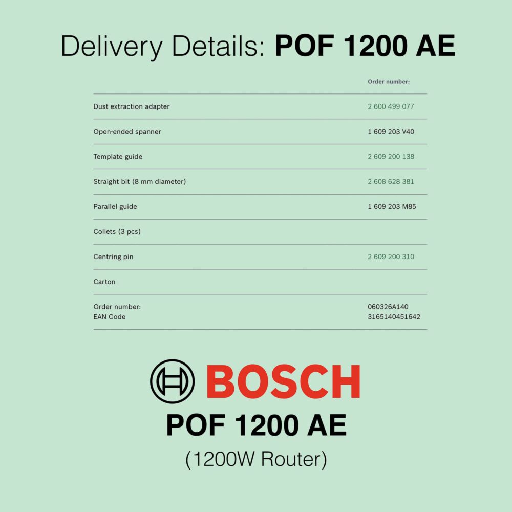 Bosch POF 1200 AE - 1200W Corded Router