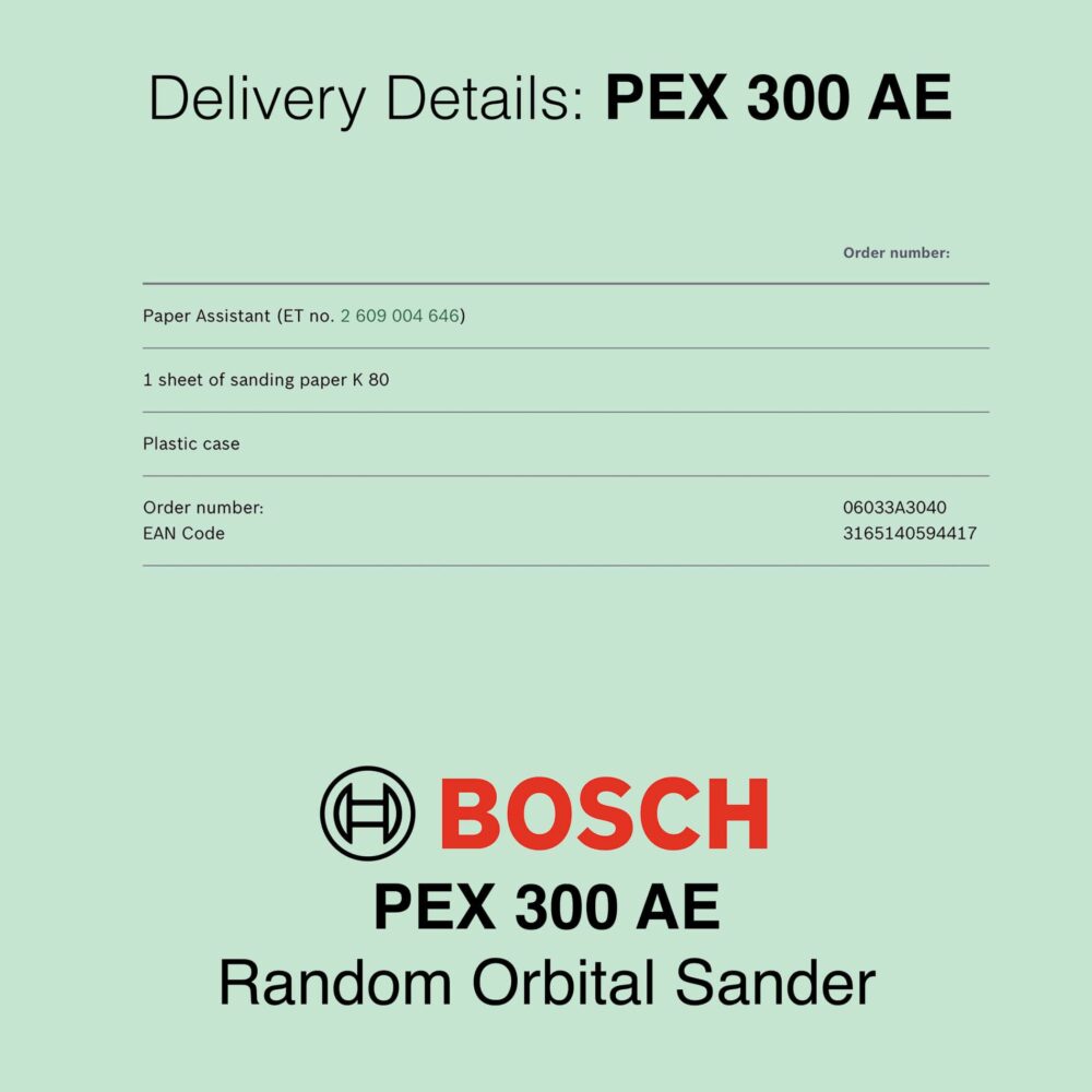 Bosch PEX 300 AE - Corded Random Orbital Sander