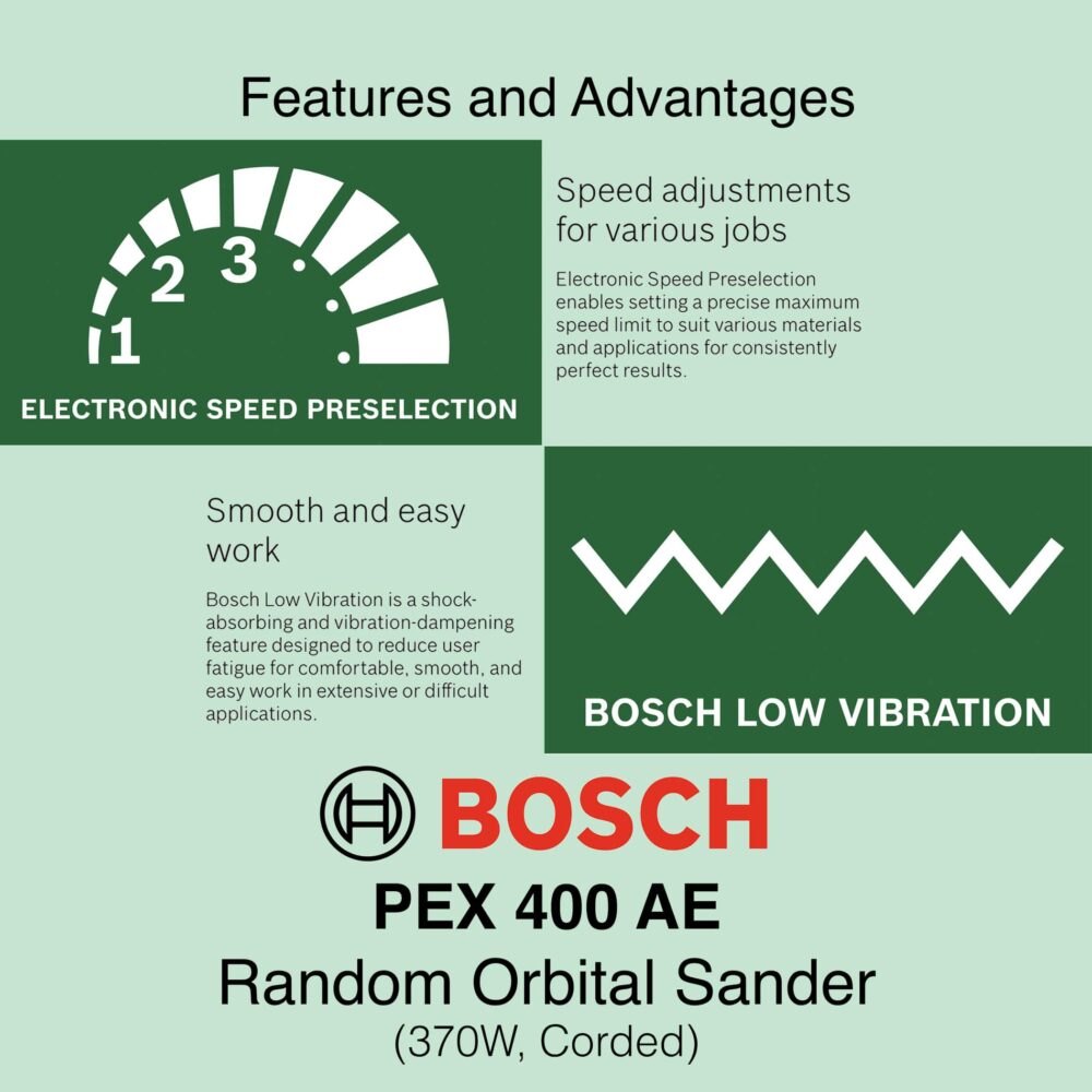 Bosch PEX 400 AE - Corded Orbital Sander