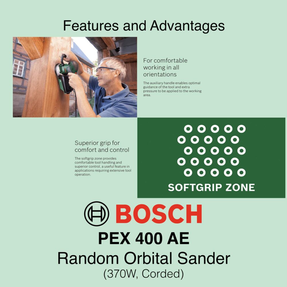 Bosch PEX 400 AE - Corded Orbital Sander