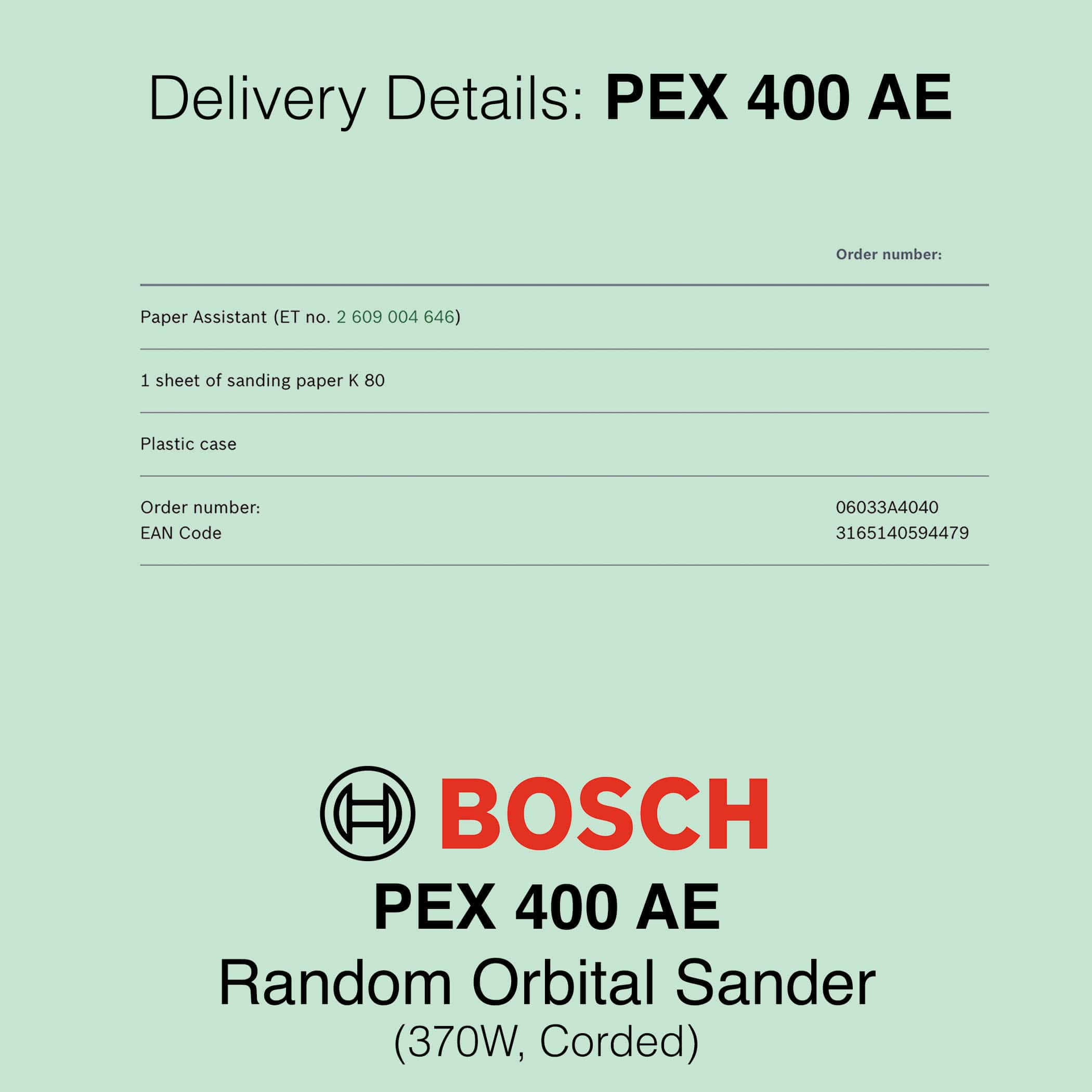 Bosch PEX 400 AE - Corded Orbital Sander - Image 13