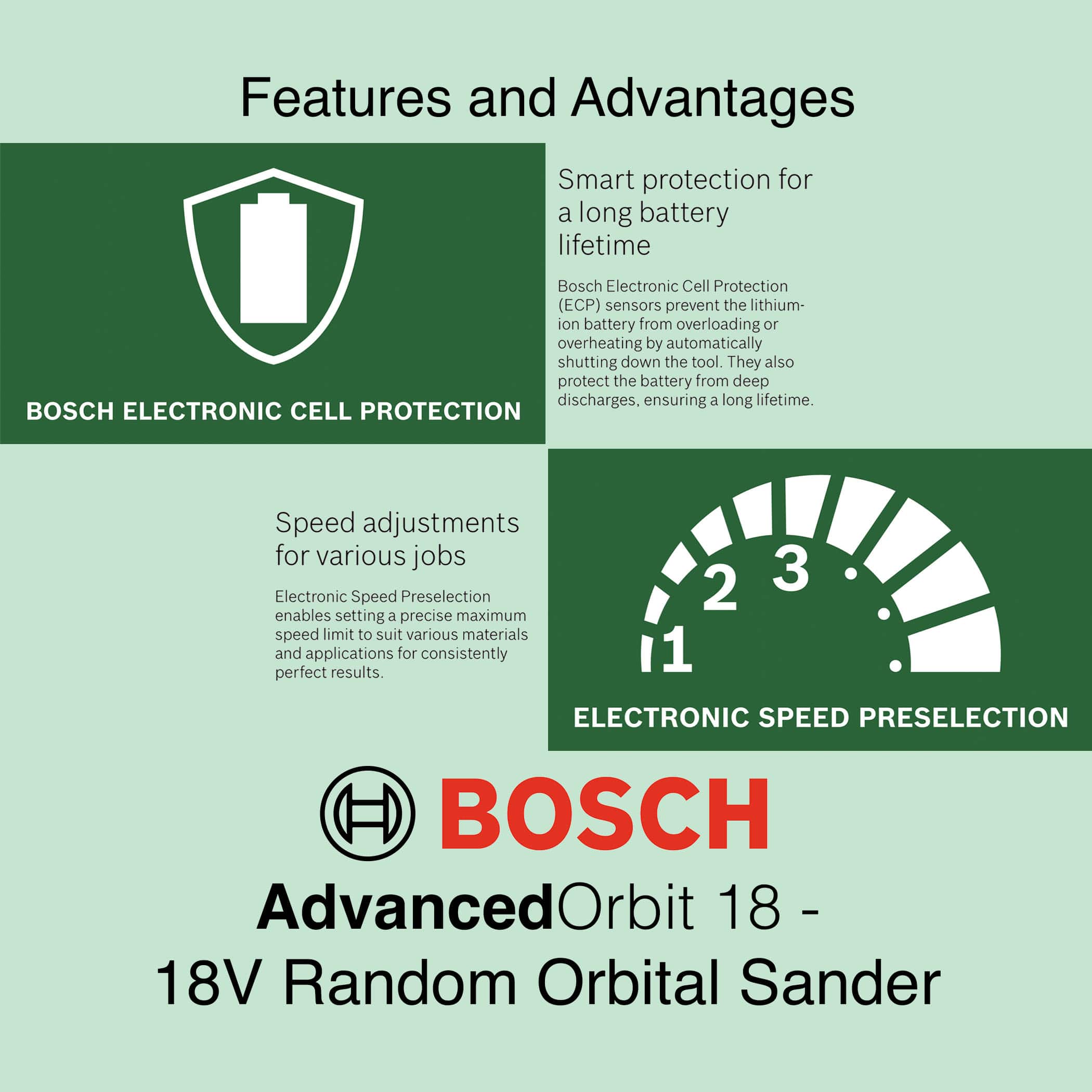 Bosch AdvancedOrbit 18 - Cordless Orbital Sander - Image 9