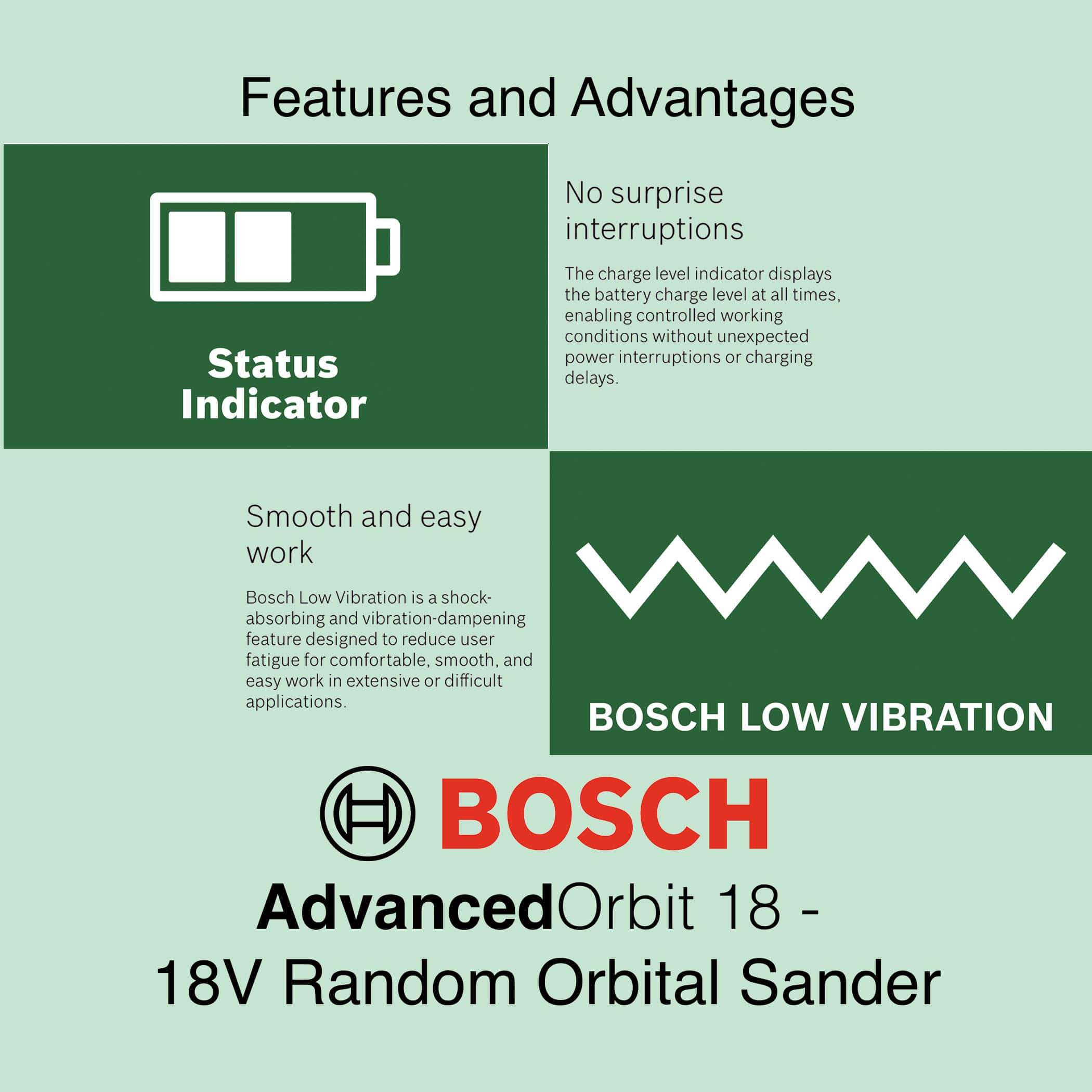 Bosch AdvancedOrbit 18 - Cordless Orbital Sander - Image 10