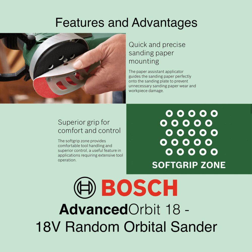 Bosch AdvancedOrbit 18 - Cordless Orbital Sander