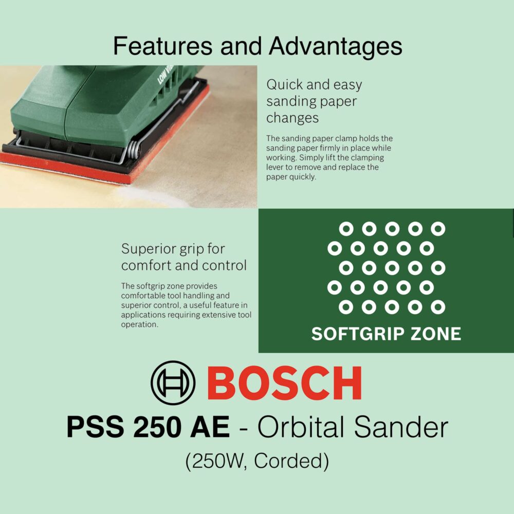 Bosch PSS 250 AE - Corded Orbital Sander