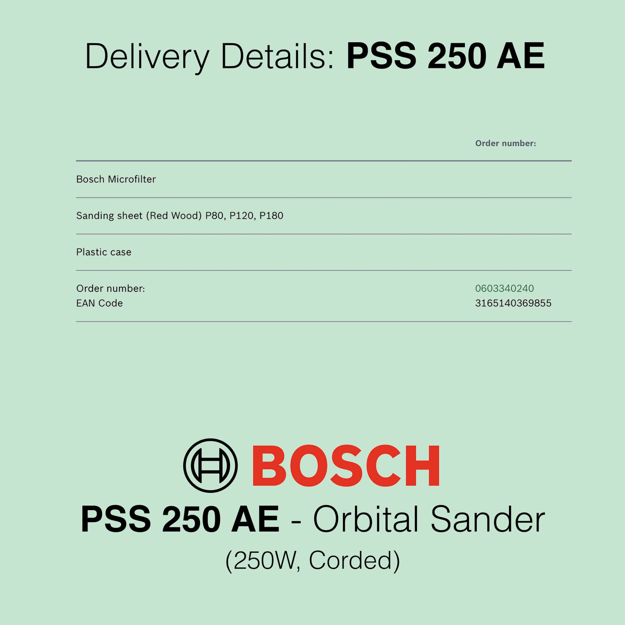 Bosch PSS 250 AE - Corded Orbital Sander - Image 11