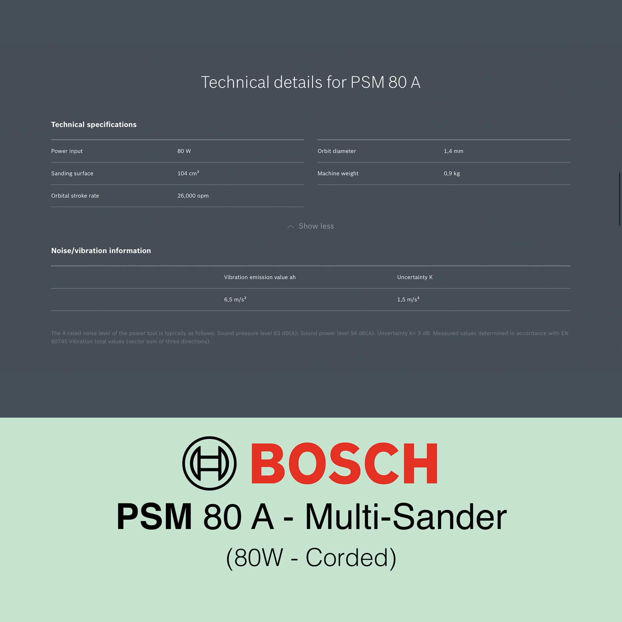 Bosch PSM 80 A - Corded Multi Sander - Image 10