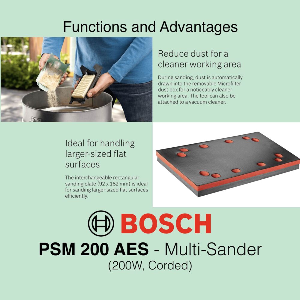 Bosch PSM 200 AES - Corded Multi Sander
