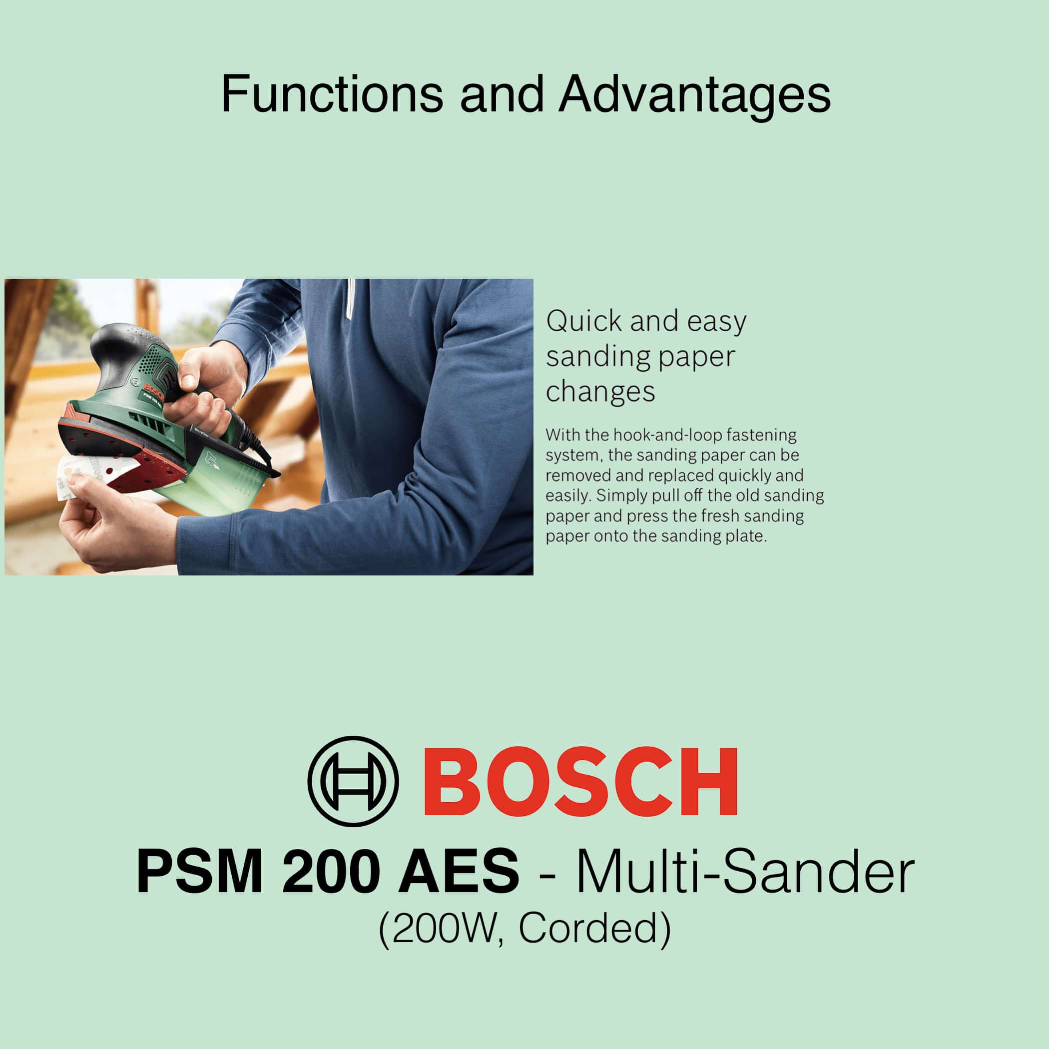 Bosch PSM 200 AES - Corded Multi Sander - Image 8