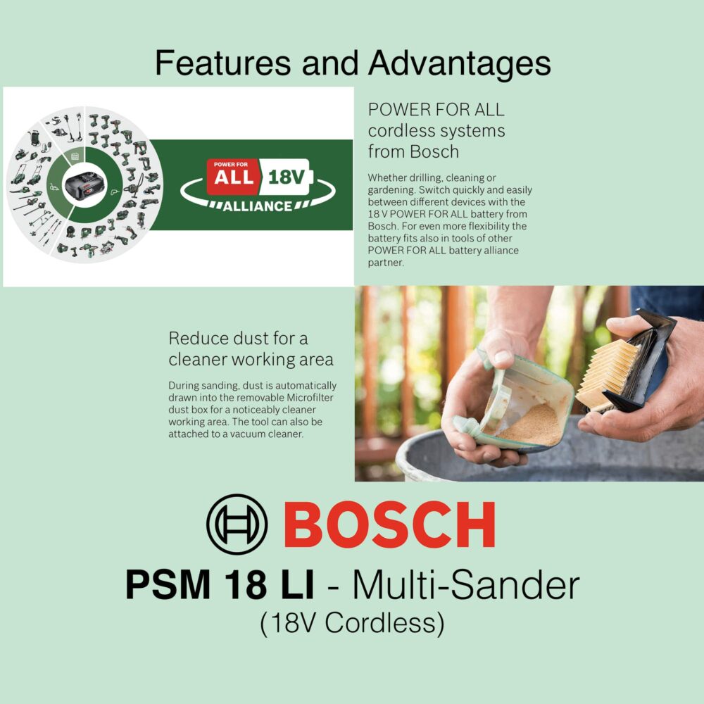 Bosch PSM 18 LI - Cordless Multi Sander