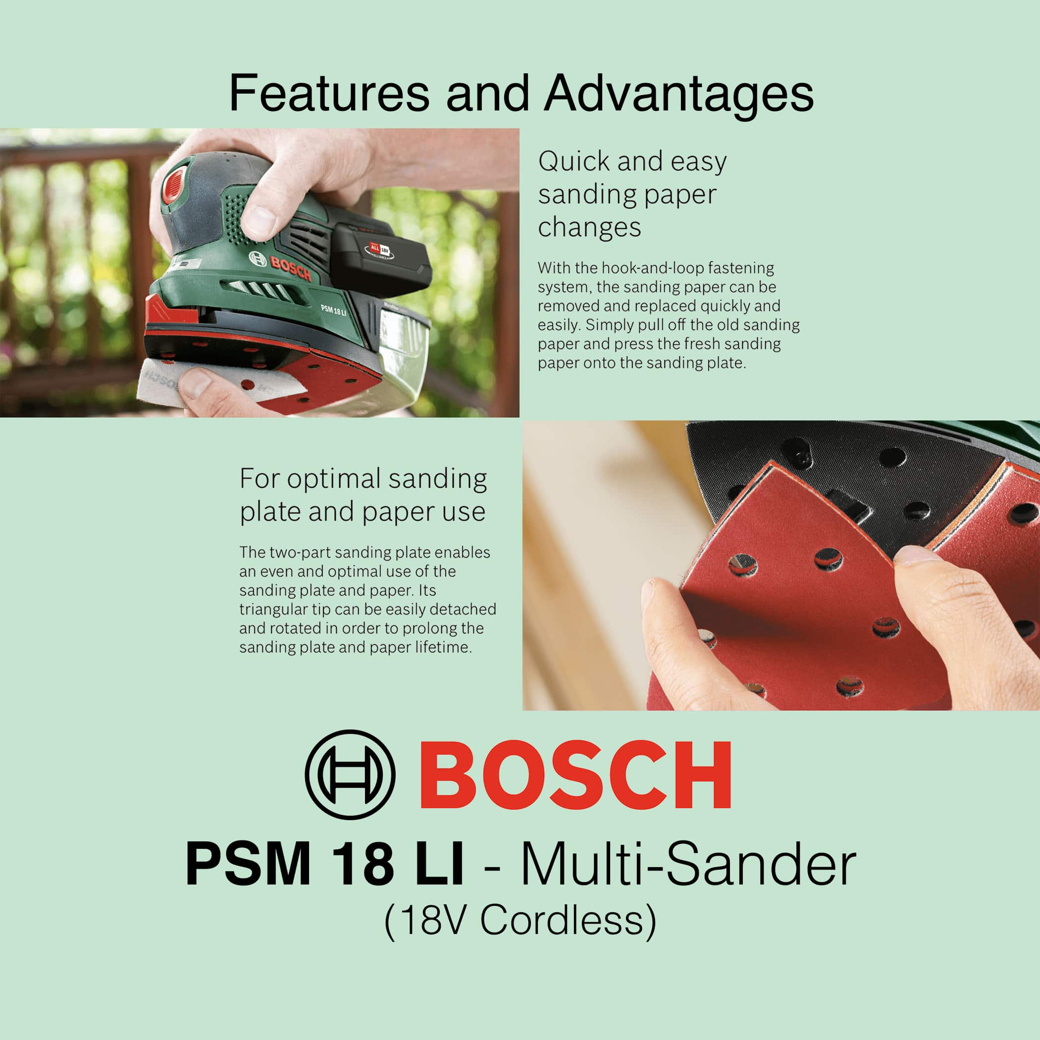 Bosch PSM 18 LI - Cordless Multi Sander - Image 9