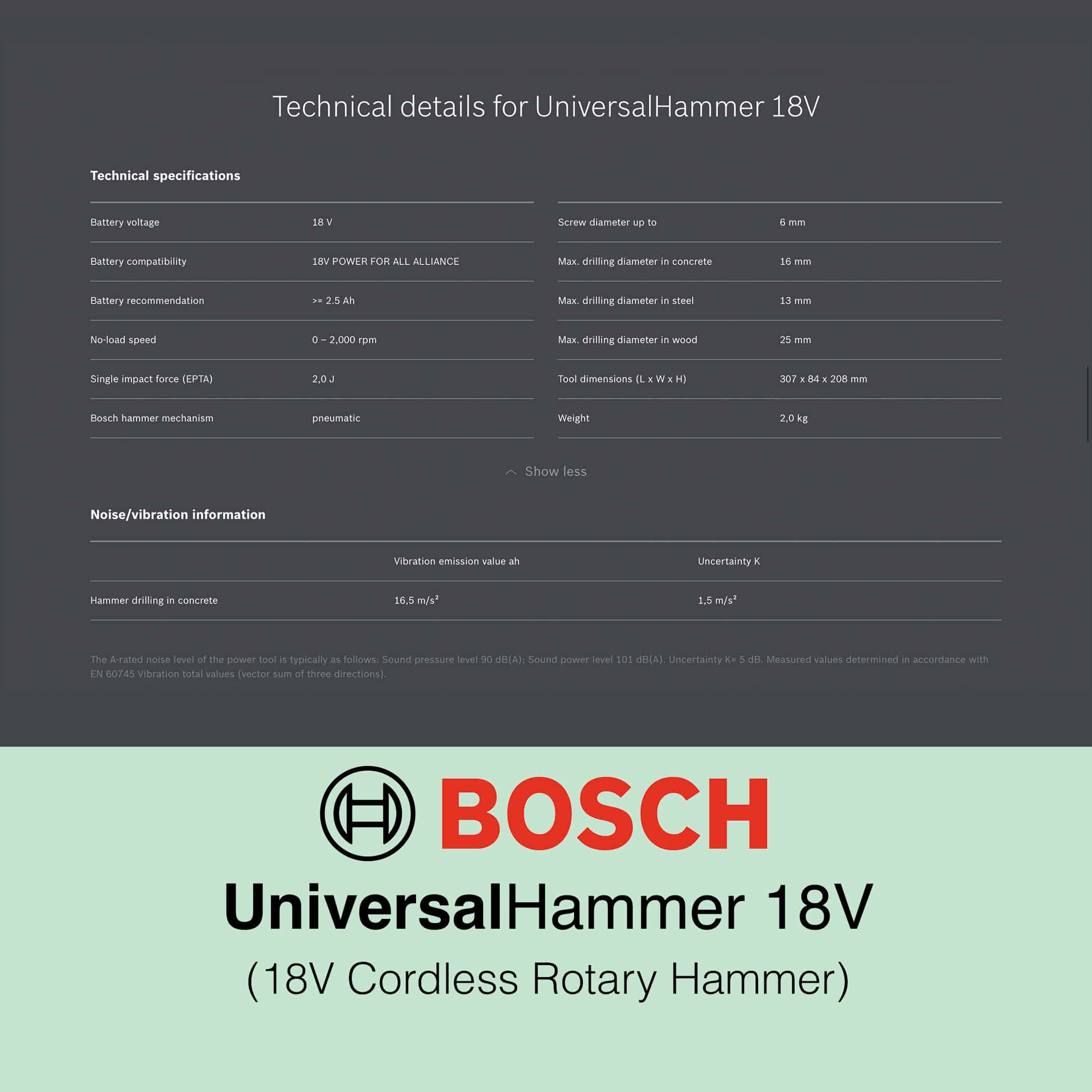 Bosch UniversalHammer 18V - Image 15