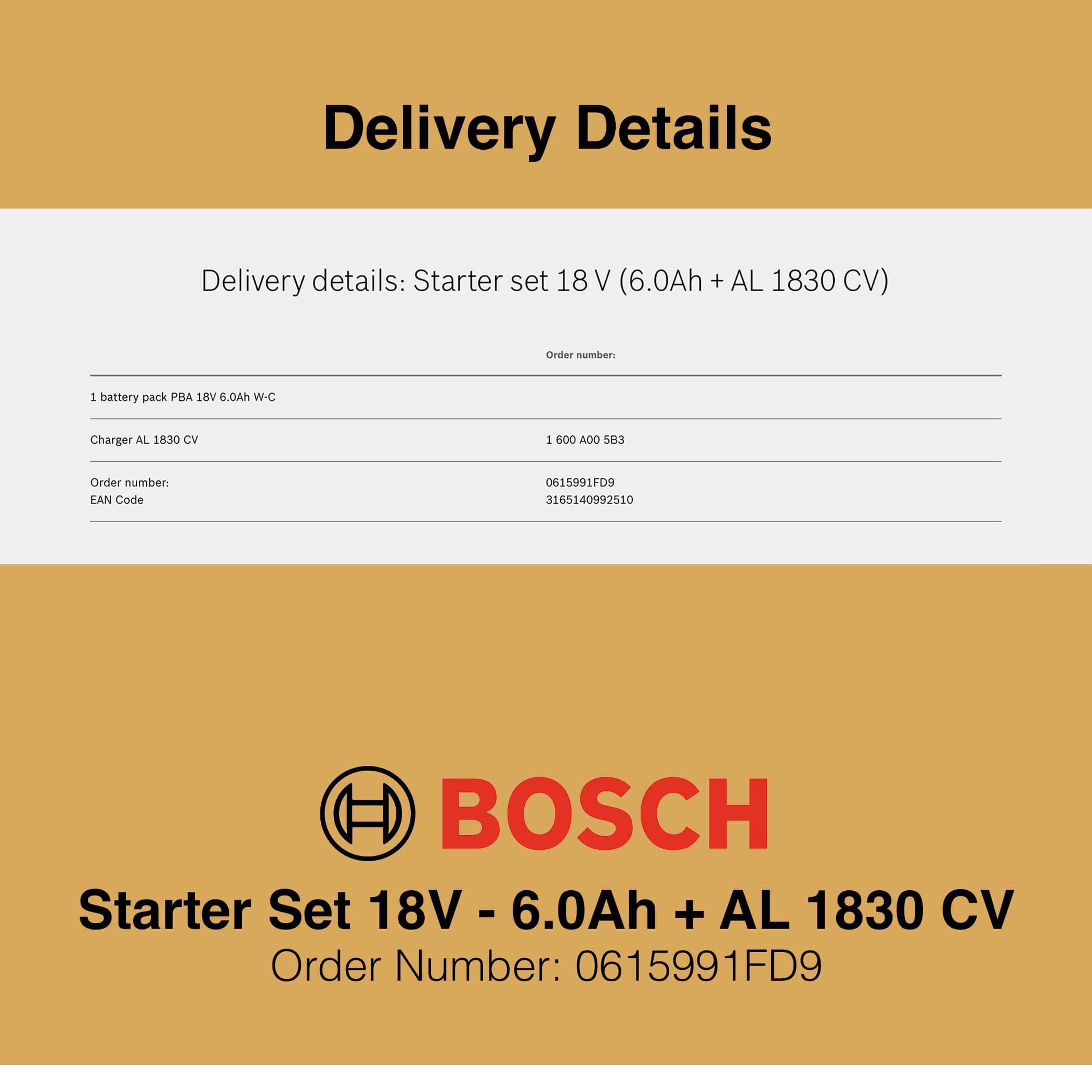 Bosch Charger Starter Set 18V 6Ah + AL 1830 CV - Image 5