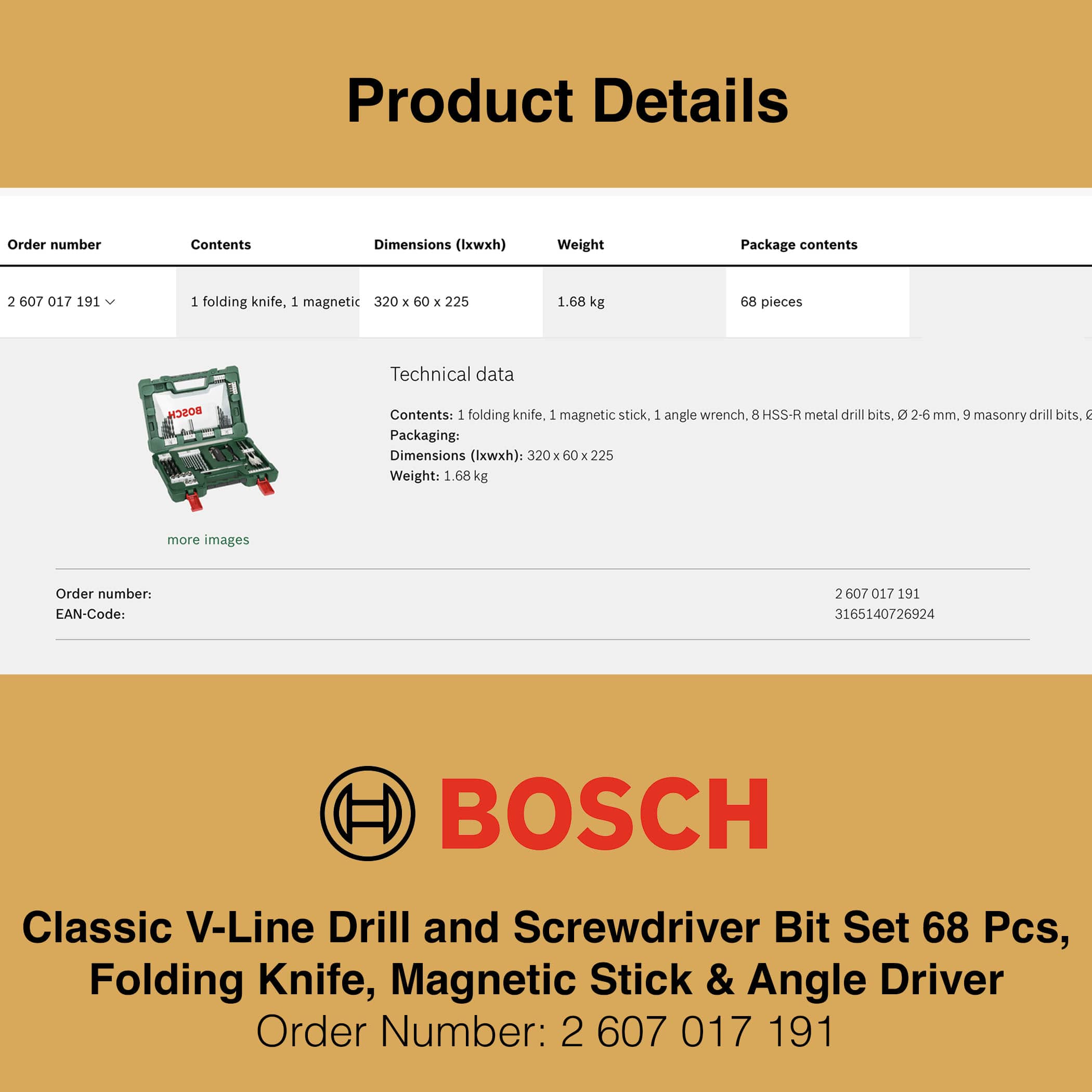 Bosch V Line Drill and Screwdriver Bit Set 68 Pieces - Image 4