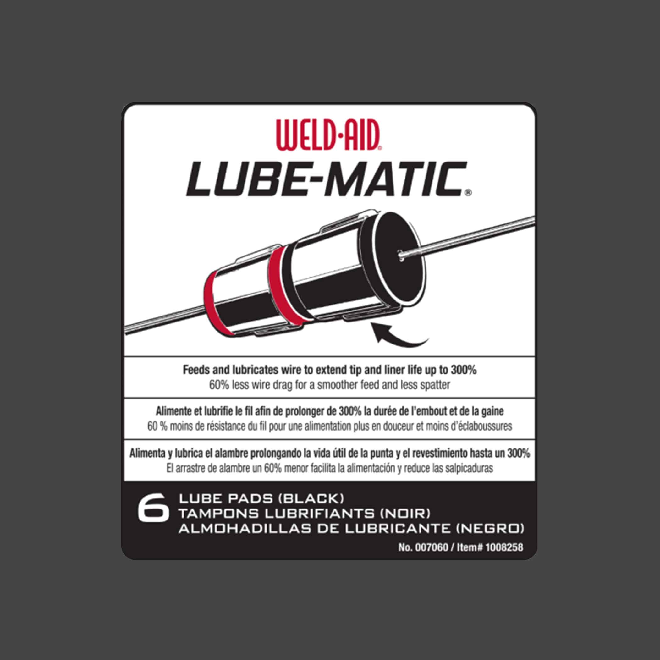 Weld-Aid Lube-Matic Black Pre-Treated Lube Pads - Image 1