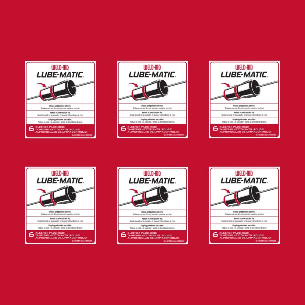 Weld-Aid Lube-Matic Red Cleaning Pads