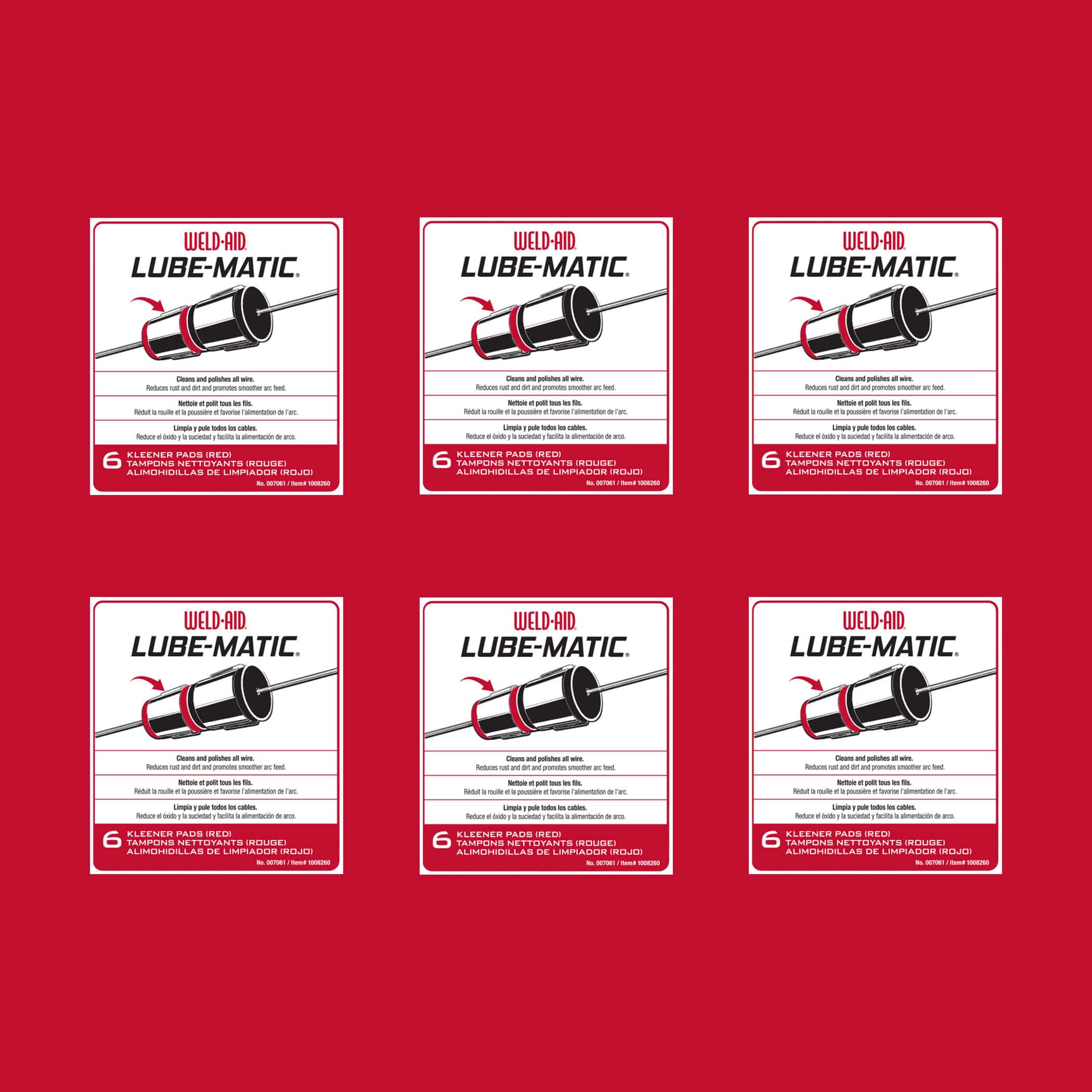 Weld-Aid Lube-Matic Red Cleaning Pads - Image 4