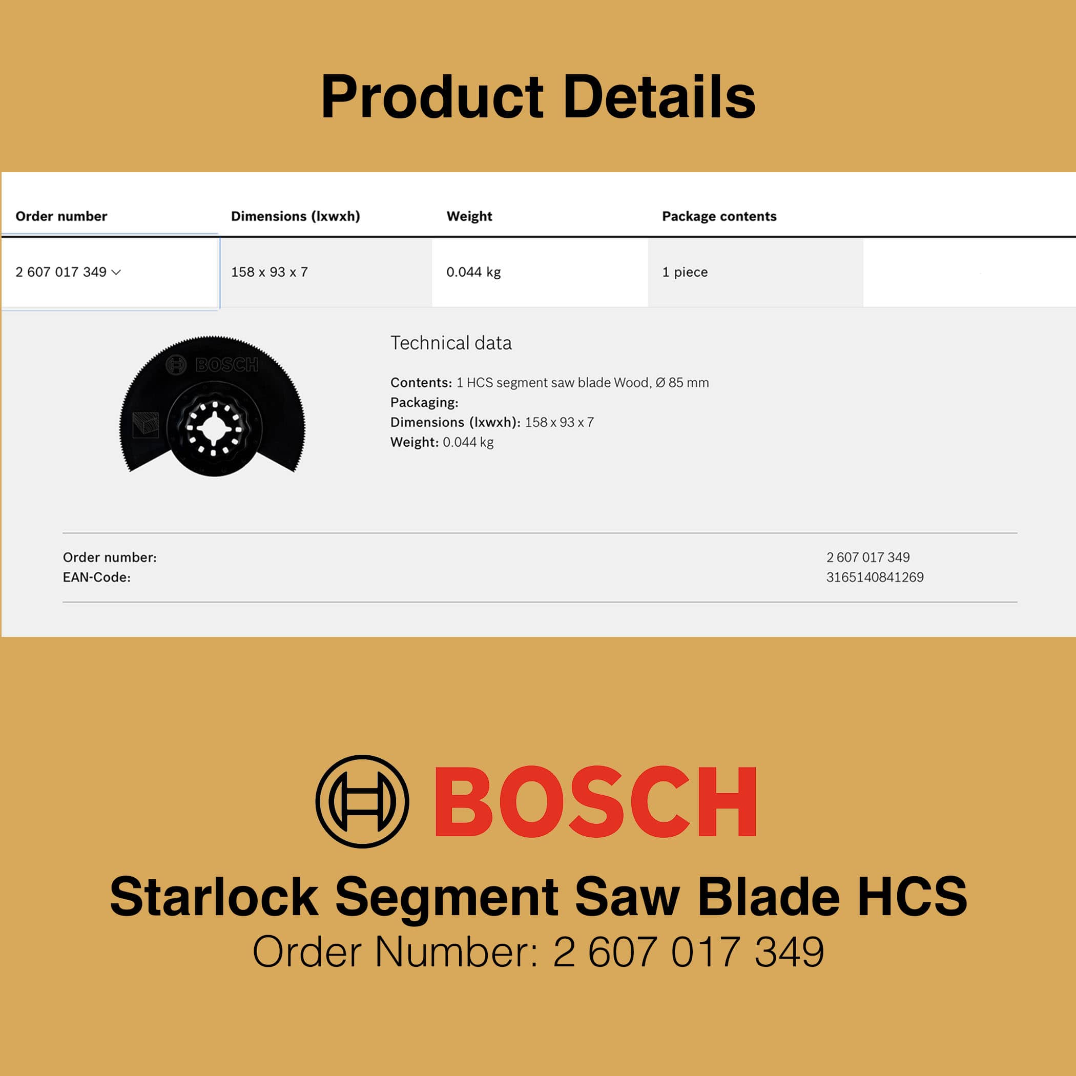 Bosch Starlock Segment Saw Blade HCS - Image 4