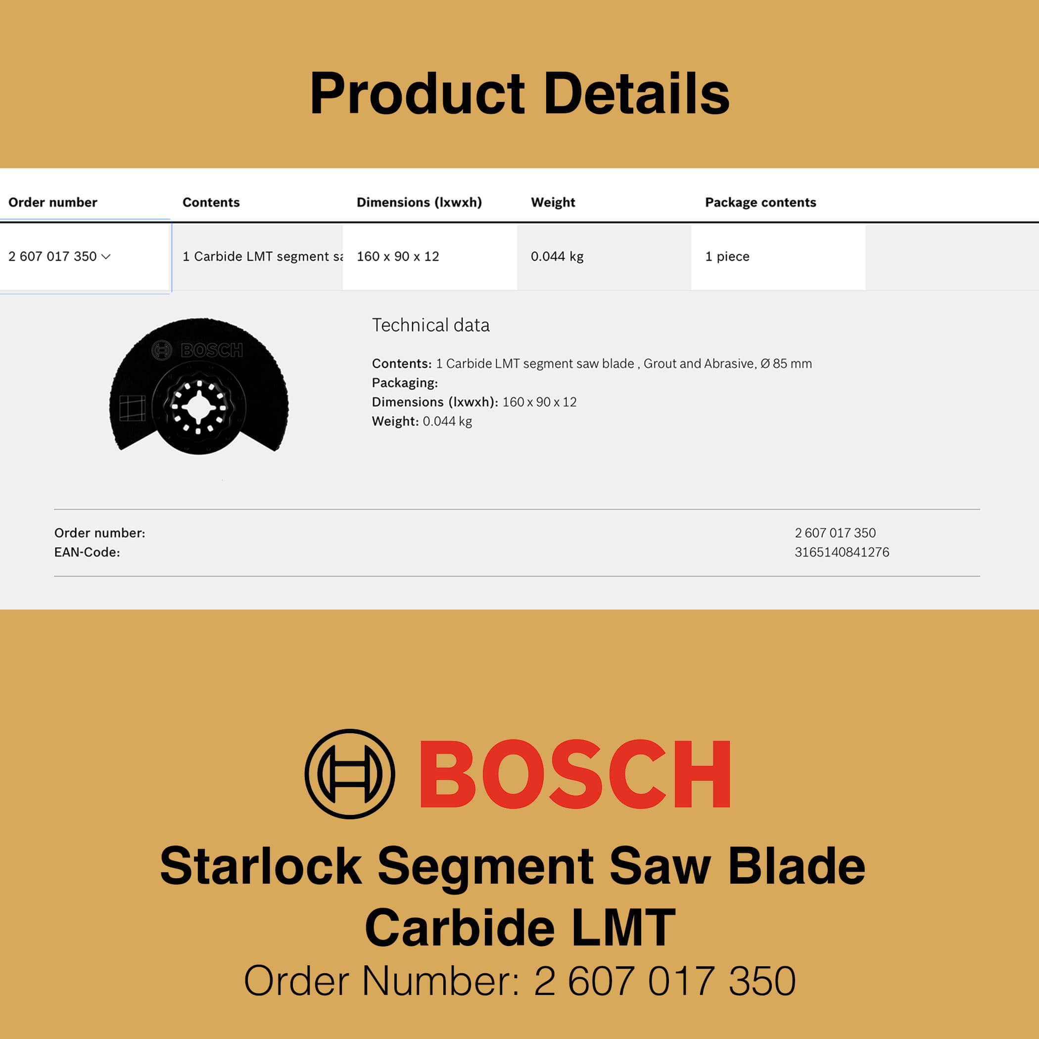 Bosch Starlock Segment Saw Blade Carbide LMT - Image 4