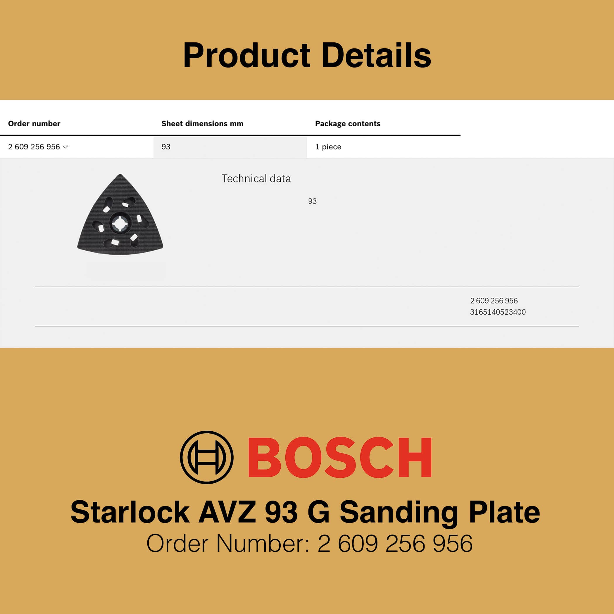 Bosch Starlock Sanding Plate AVZ 93 G - Image 4