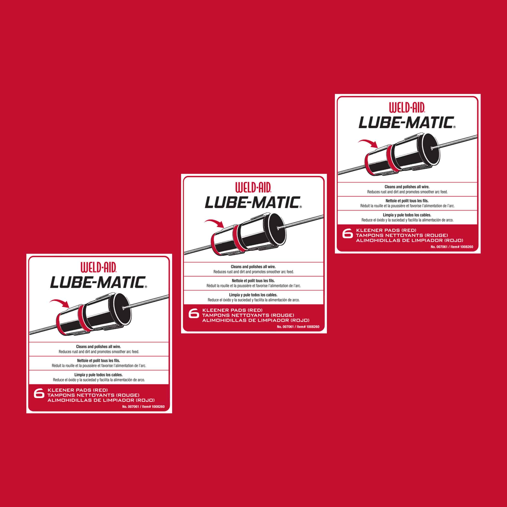 Weld-Aid Lube-Matic Red Cleaning Pads - Image 5
