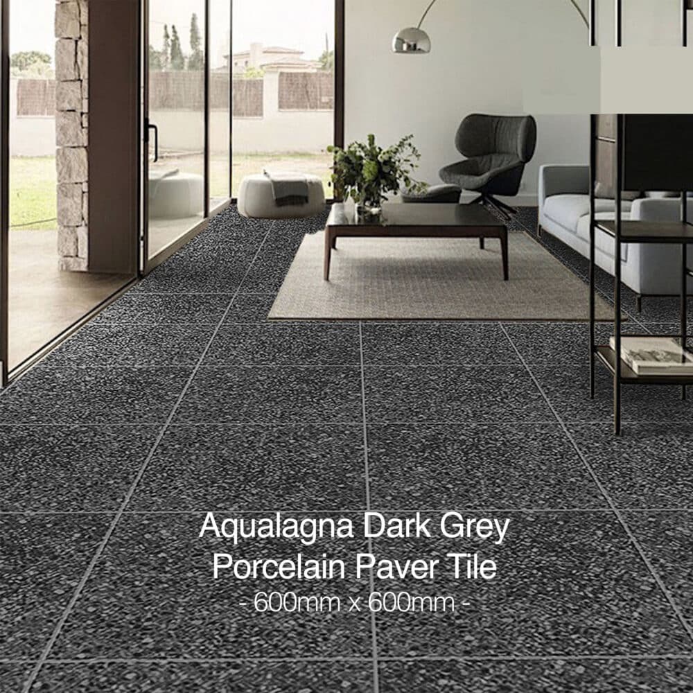 Aqualagna Dark Grey Porcelain Tile