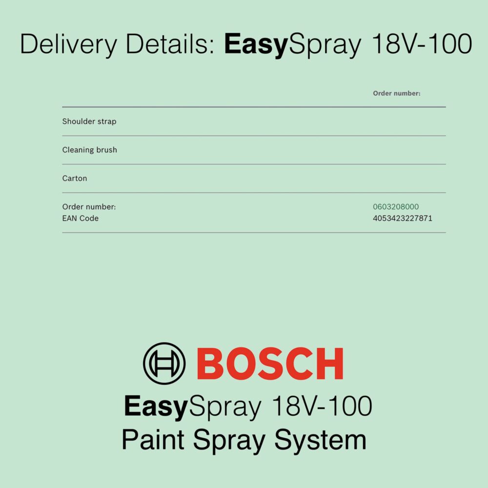 Bosch EasySpray 18V-100 - Paint Sprayer