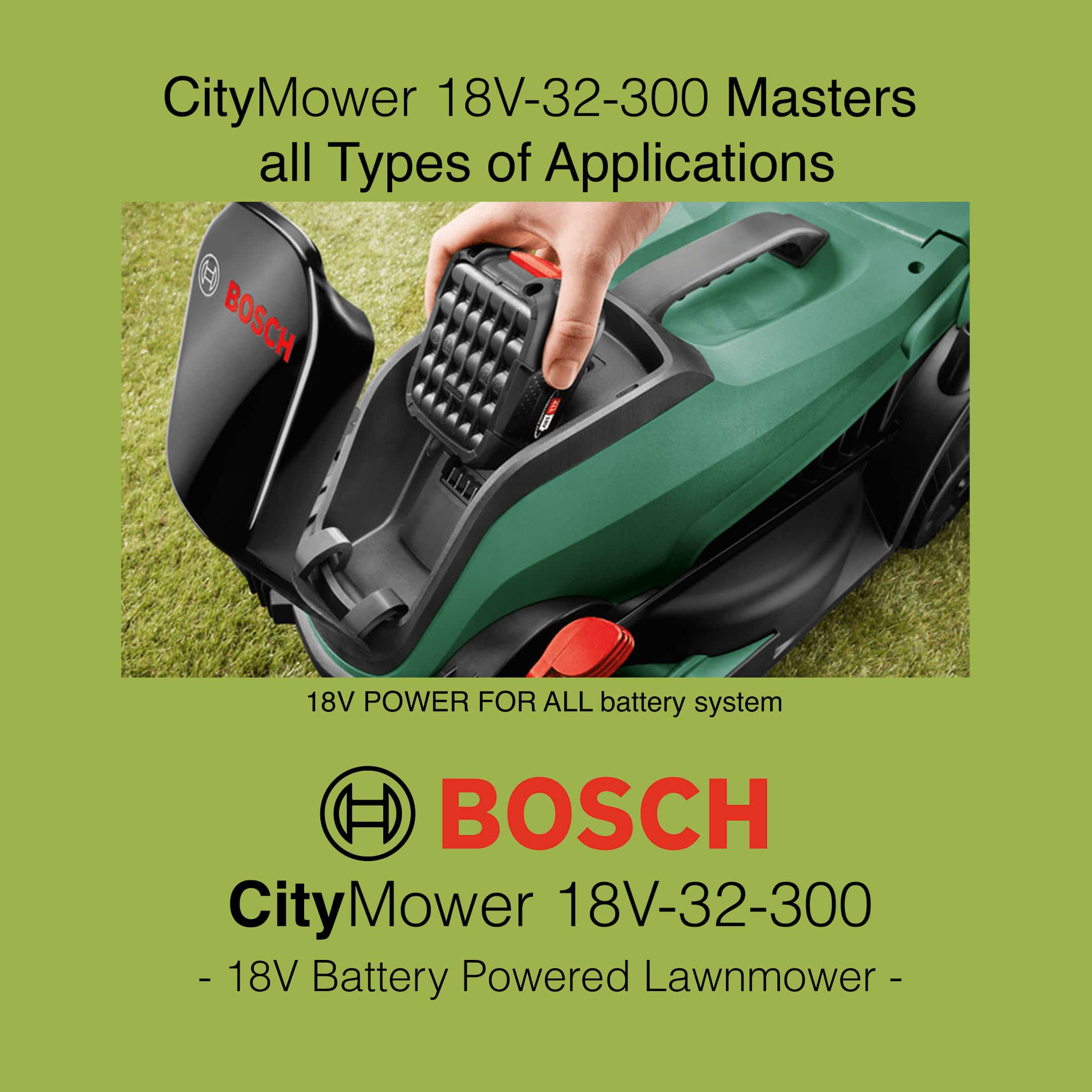 Bosch CityMower 18V-32-300 Lawn Mower - Image 3