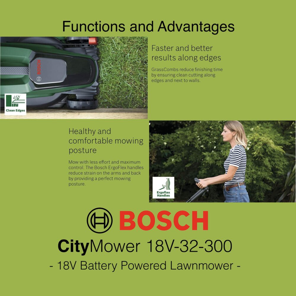 Bosch CityMower 18V-32-300 Lawn Mower