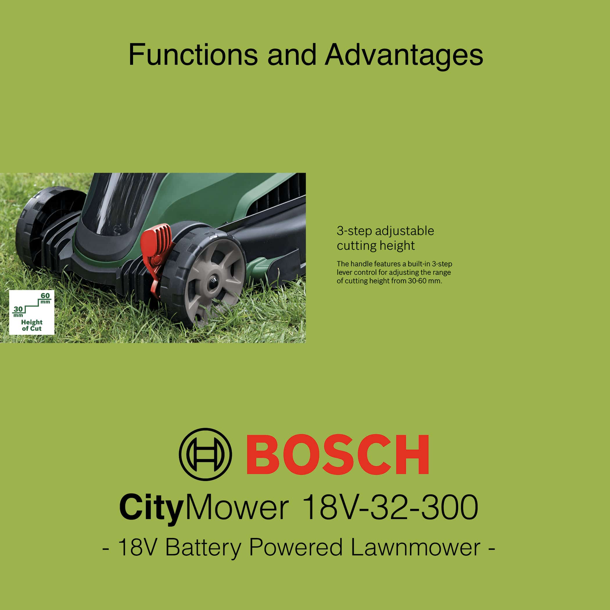 Bosch CityMower 18V-32-300 Lawn Mower - Image 10